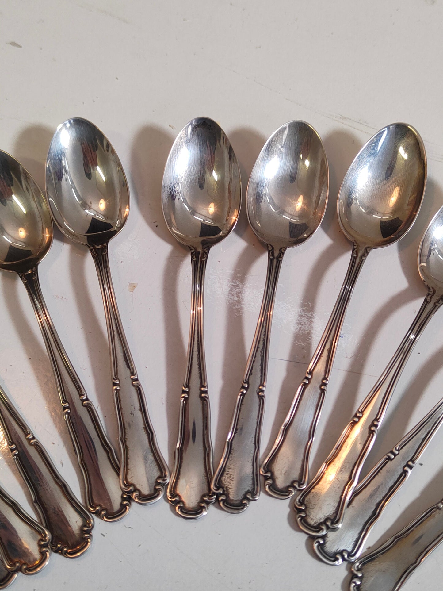 cucchiaini caffè antichi 12 pz stile impero argento 800