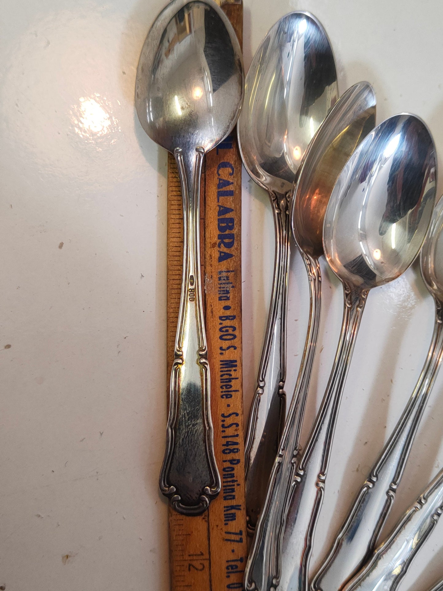 cucchiaini caffè antichi 12 pz stile impero argento 800