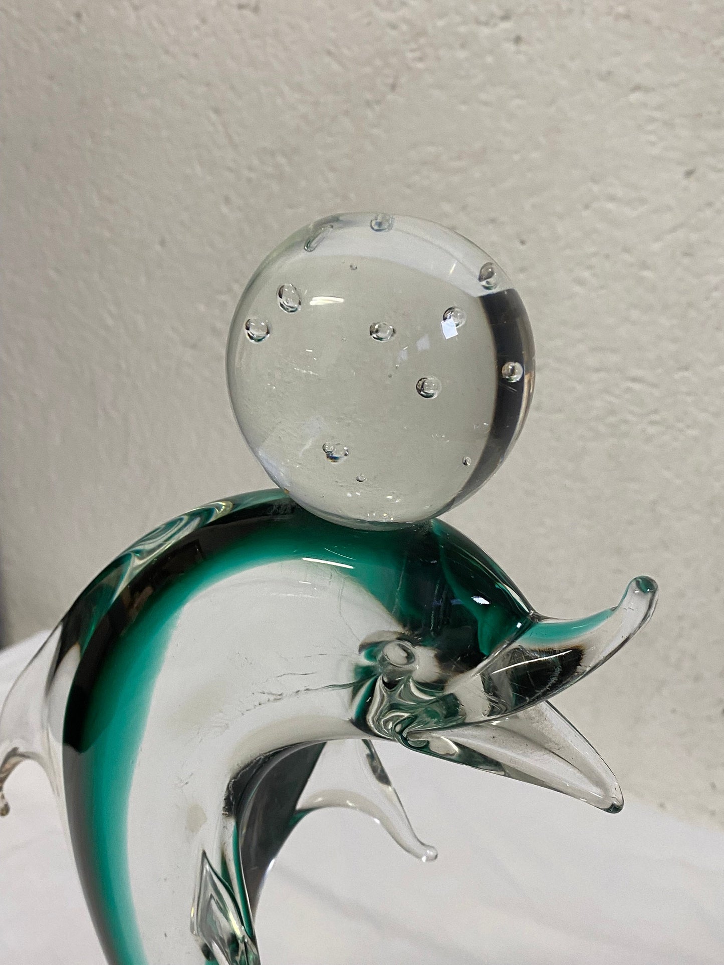 Scultura in Vetro di Murano a Forma di Delfino - Un'Opera d'Arte Unica e Rara