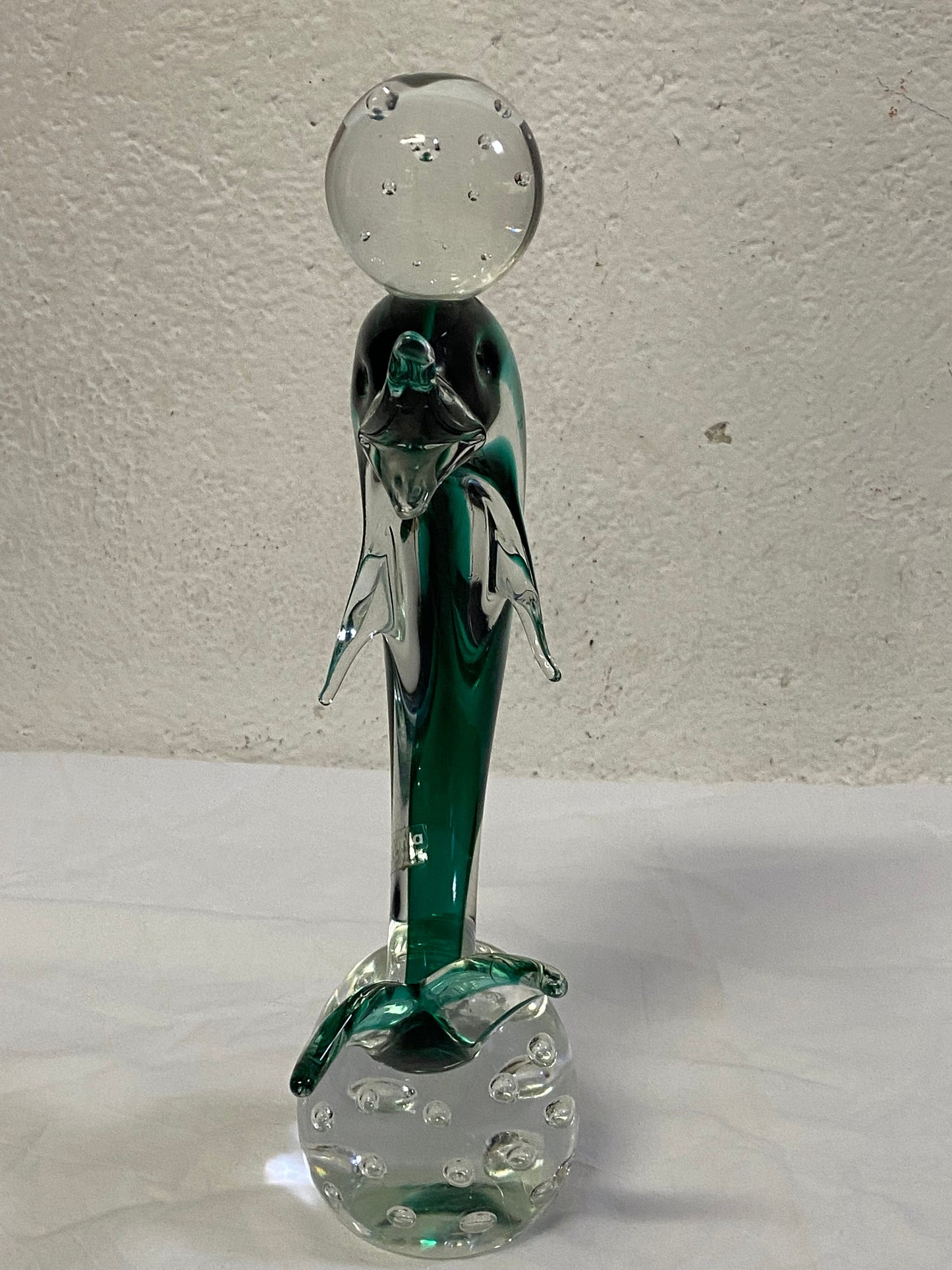 Scultura in Vetro di Murano a Forma di Delfino - Un'Opera d'Arte Unica e Rara