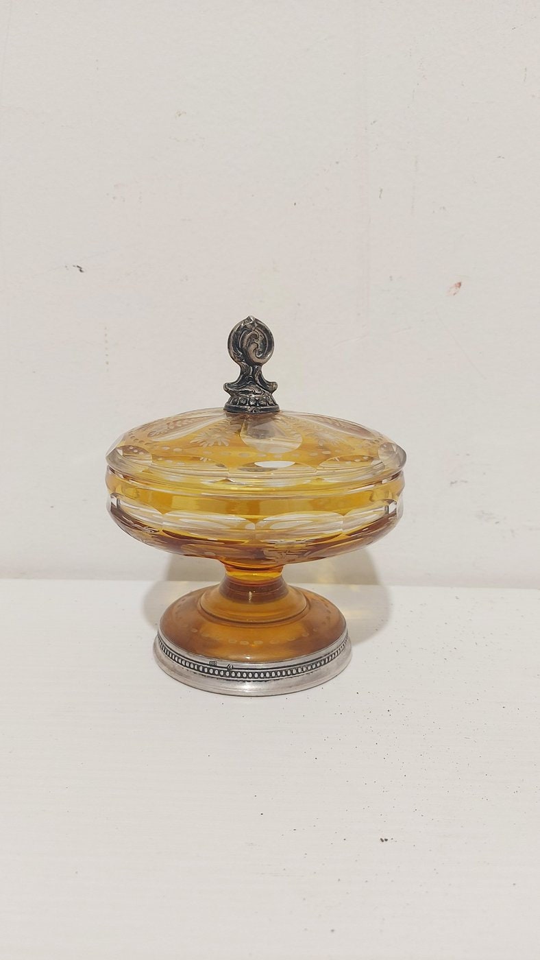 Portagioie in Cristallo Inciso e Argento 800 - Eleganza senza tempo per i tuoi gioielli