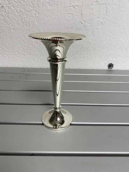 Porta candele in argento placcato 15 cm circa