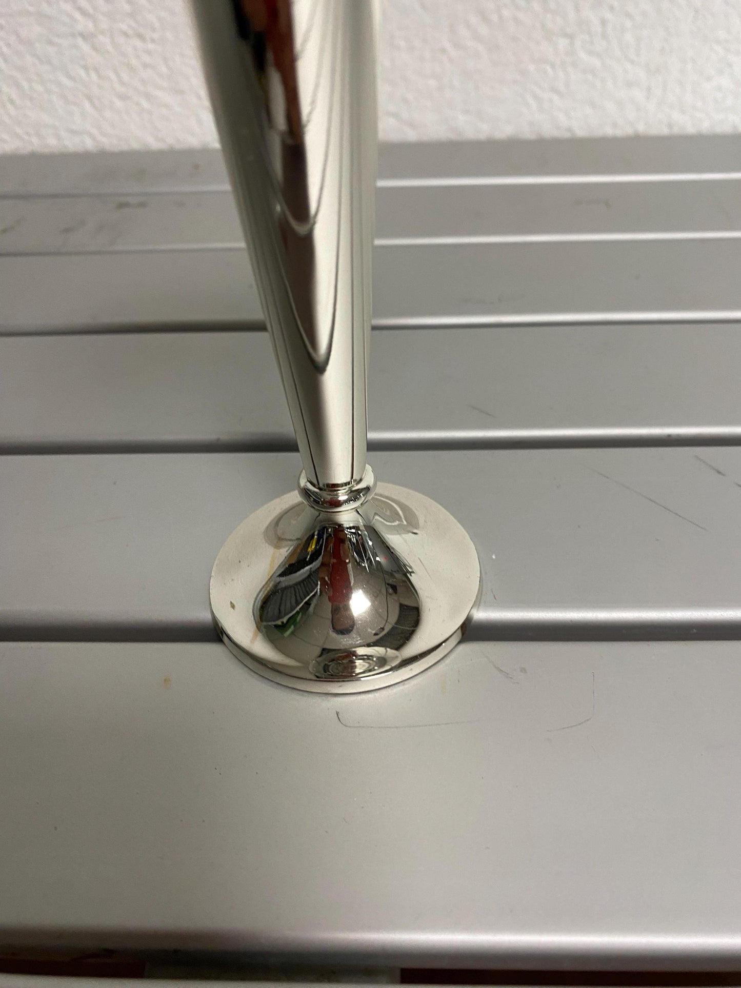 Porta candele in argento placcato 15 cm circa