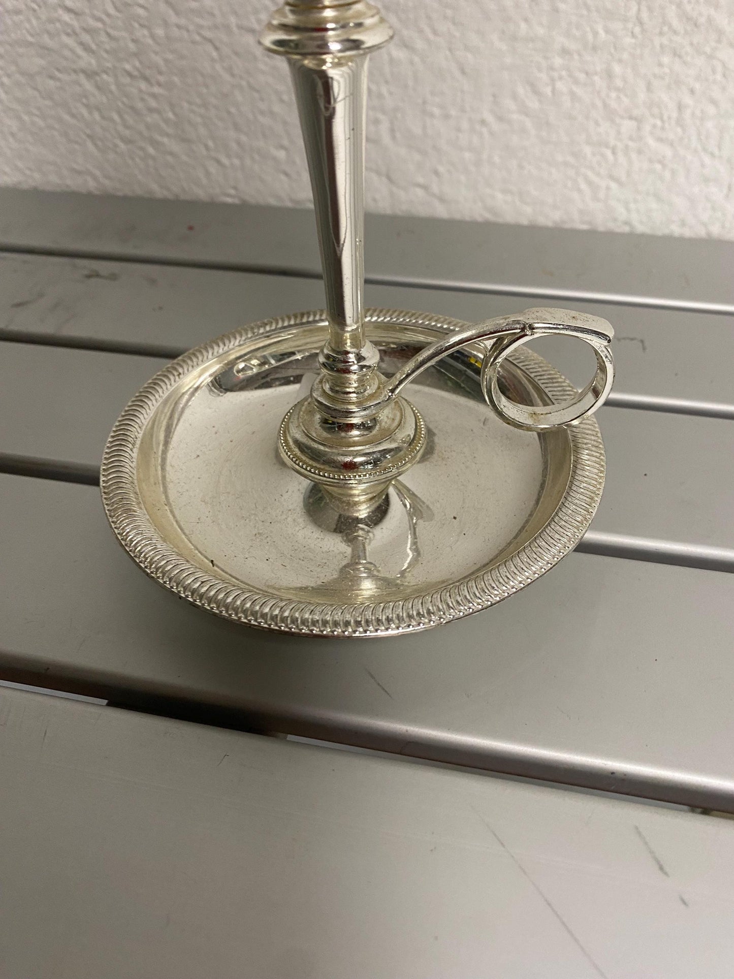 Portacandele 15 cm in argento placcato
