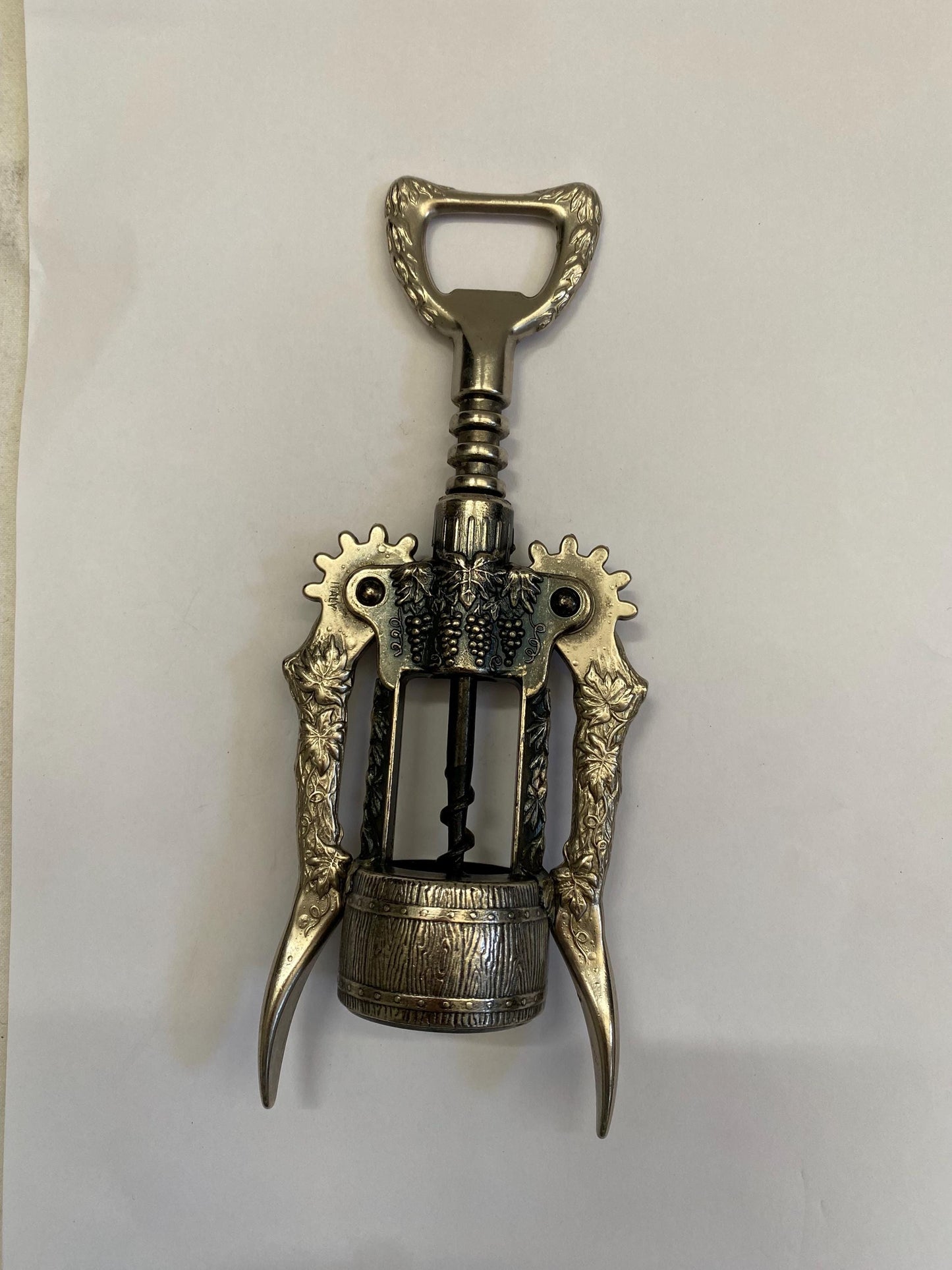 Apri bottiglia Cavatappi per Barman Vintage Placcato Argento Antico - Un Pezzo Unico per la Tua Collezione