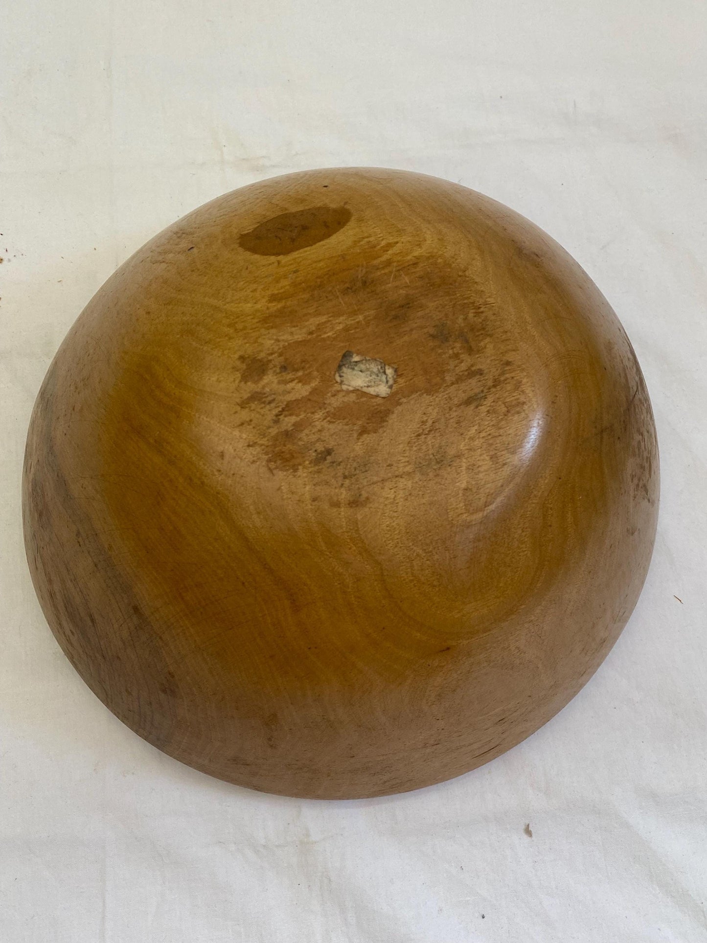 Grande Ciotola in Legno Artigianale - Ciotola Rustica per Decorazione e Cucina, Diametro 32cm, Altezza 15cm, Fatto a Mano