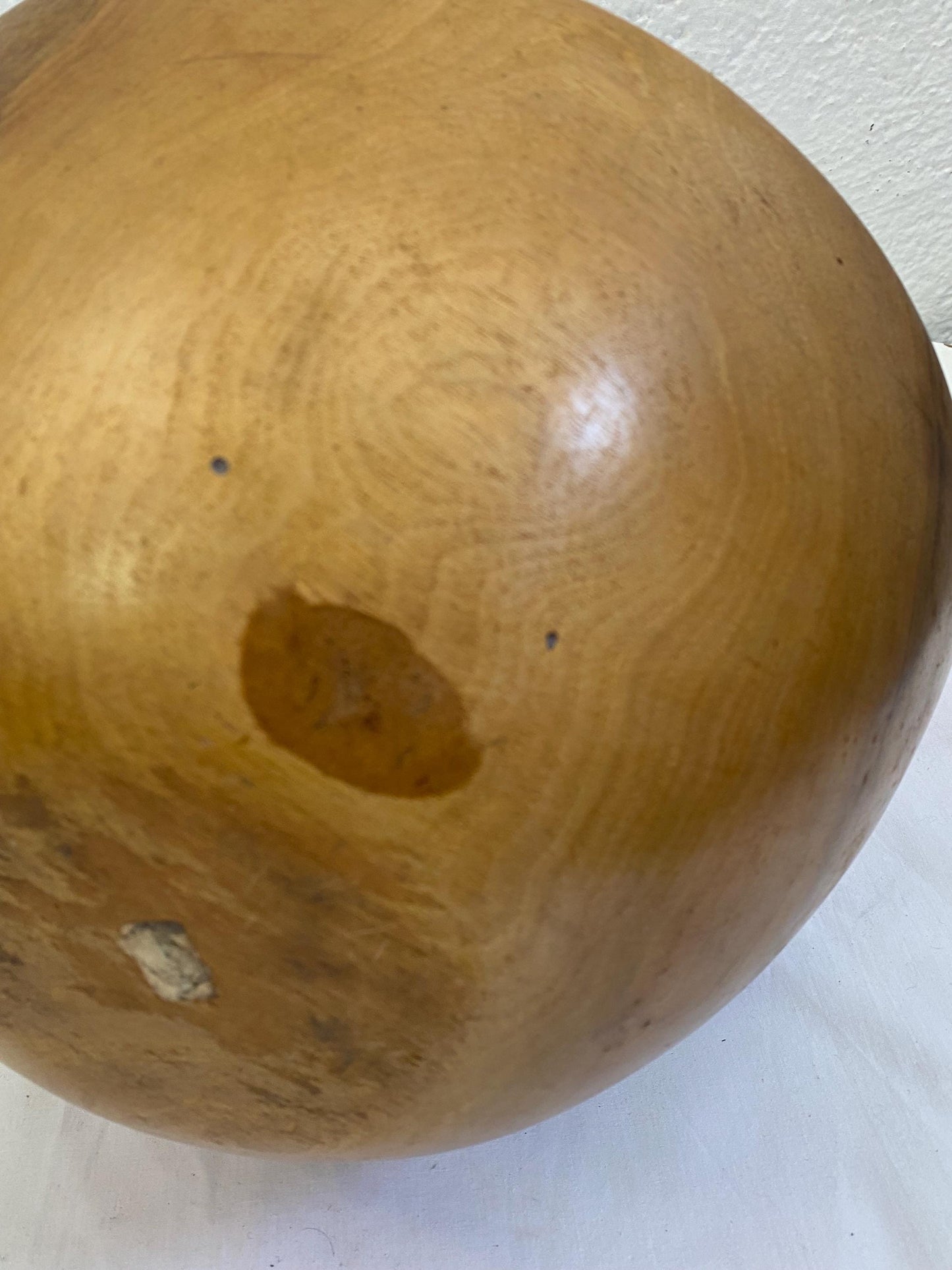 Grande Ciotola in Legno Artigianale - Ciotola Rustica per Decorazione e Cucina, Diametro 32cm, Altezza 15cm, Fatto a Mano