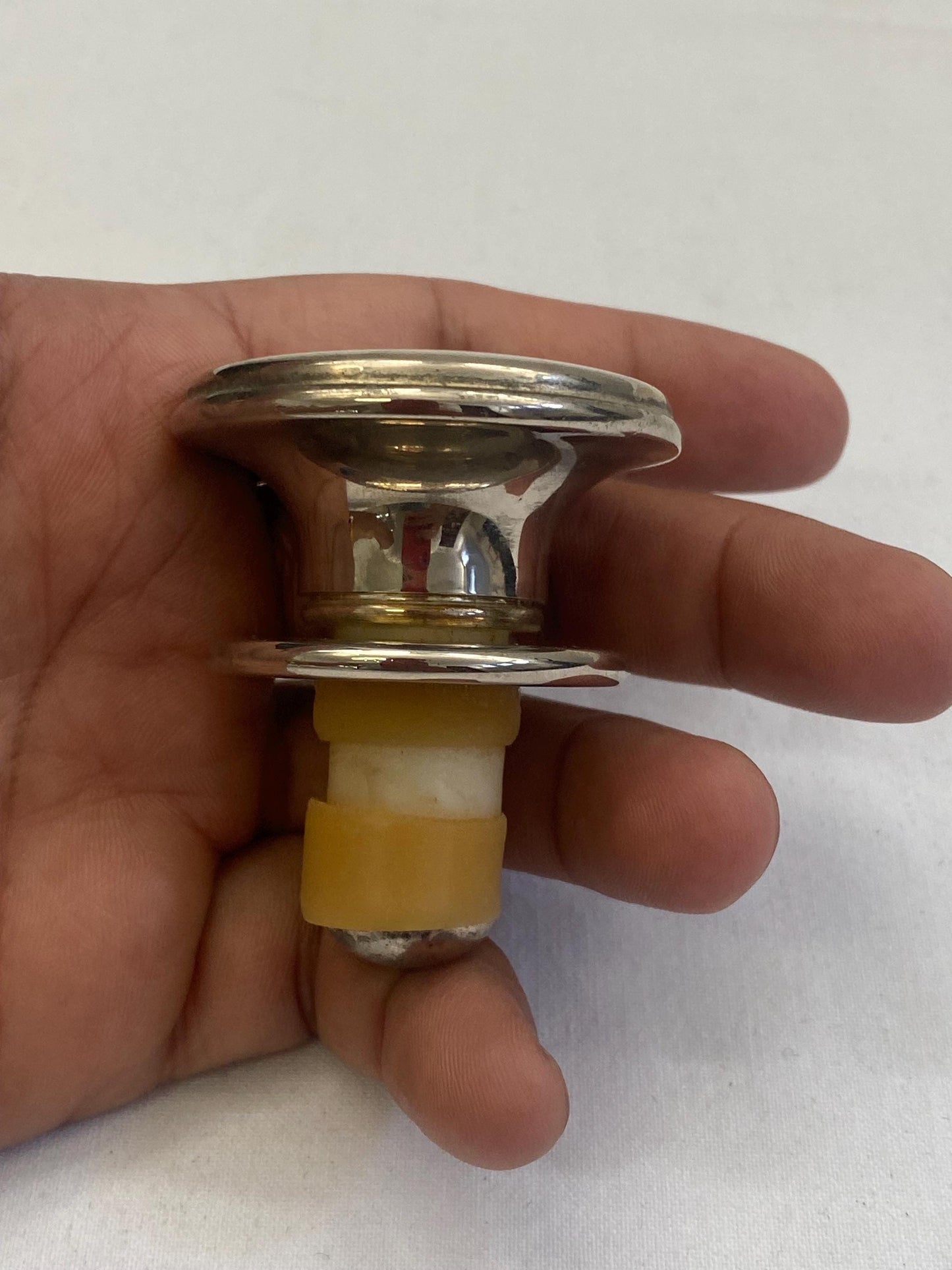 Tappo vintage per bottiglie di champagne placcato argento pesante