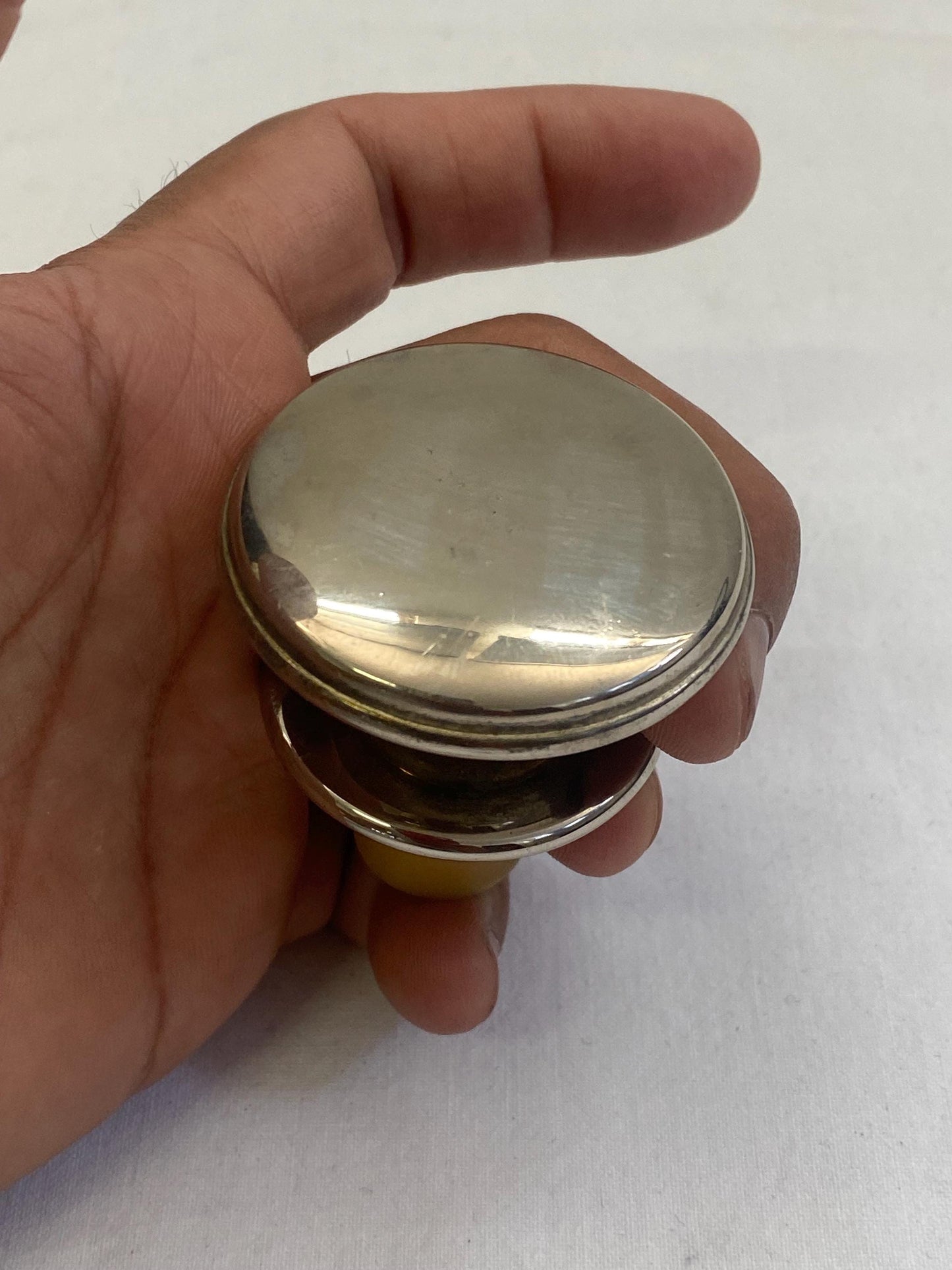 Tappo vintage per bottiglie di champagne placcato argento pesante