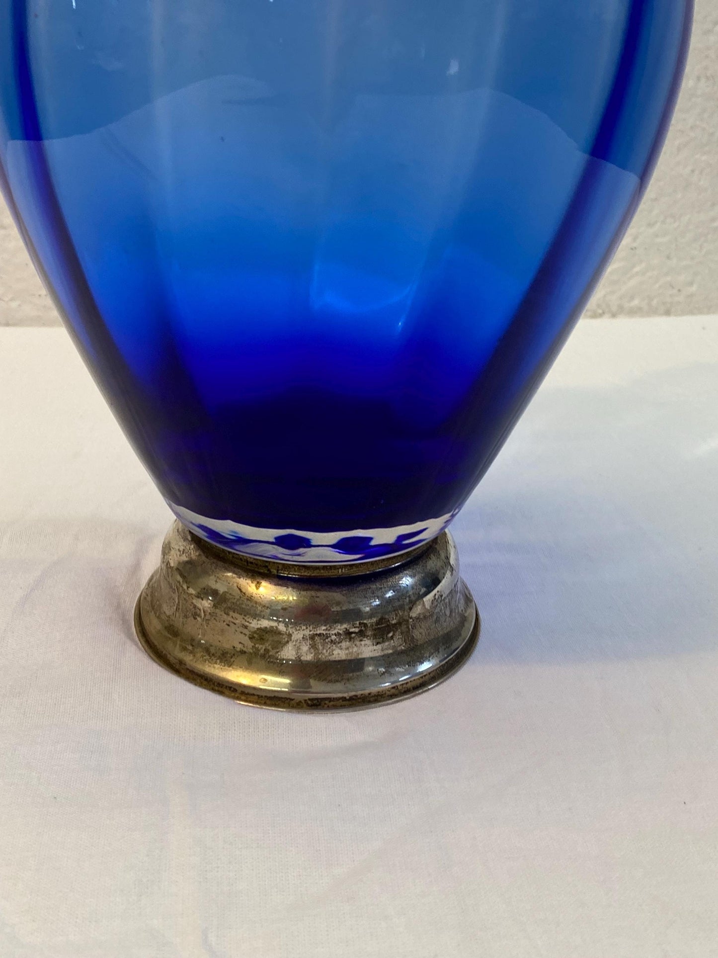 Vaso in Cristallo Piombato Lavorato a Mano Vintage
