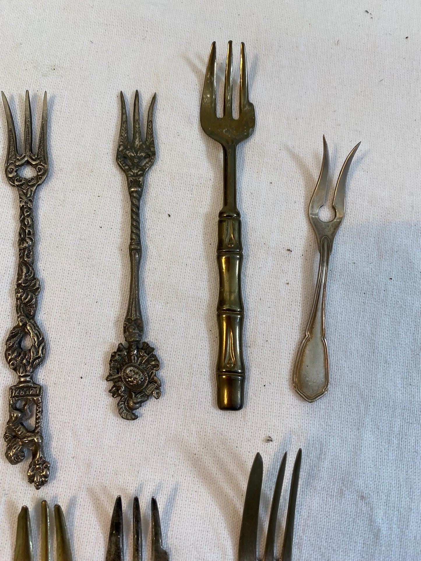 Set di 15 Forchette Vintage in Argento Placcato - Eleganti e da Collezione