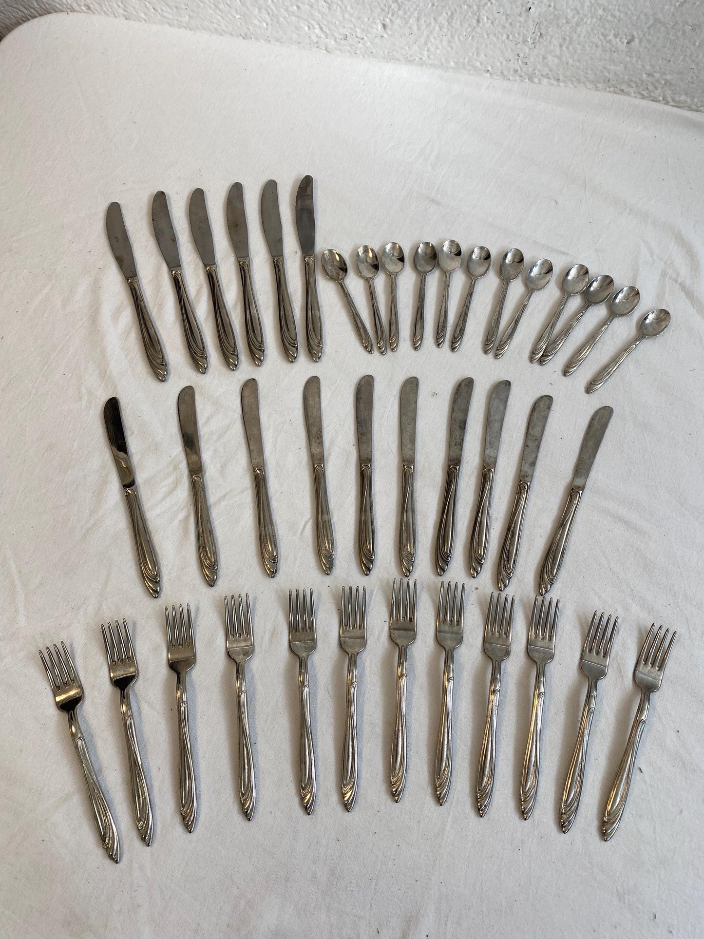 Servizio Completo di Posate Vintage in Argento 800 per 6 Persone + Pezzi Extra
