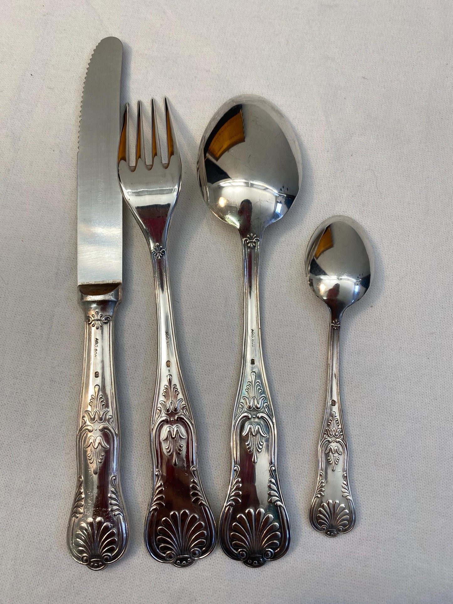 Servizio di Posate in Argento 800 - Tradizione Italiana Intatta