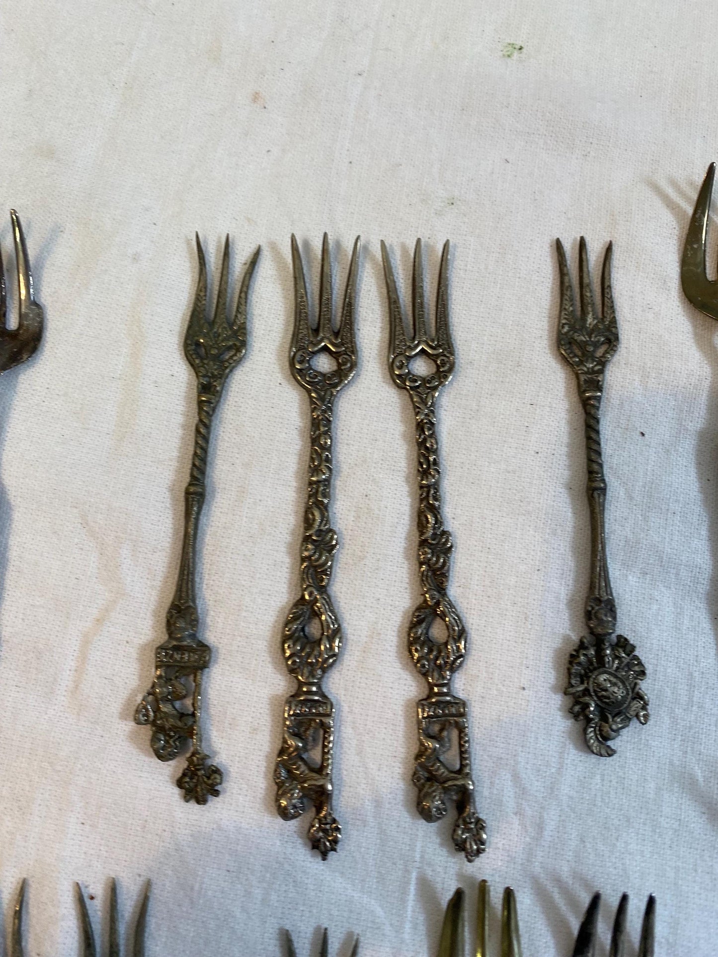 Set di 15 Forchette Vintage in Argento Placcato - Eleganti e da Collezione