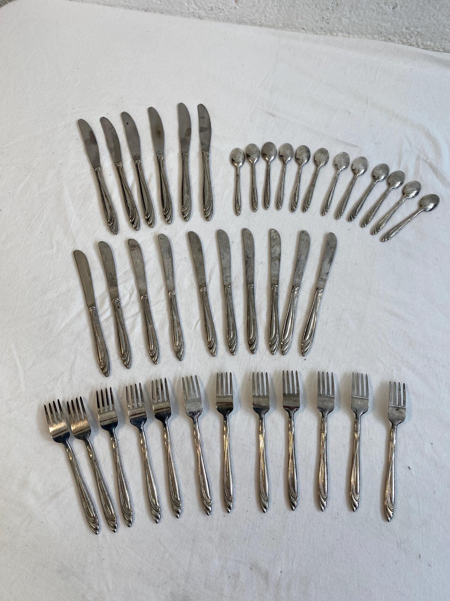 Servizio Completo di Posate Vintage in Argento 800 per 6 Persone + Pezzi Extra