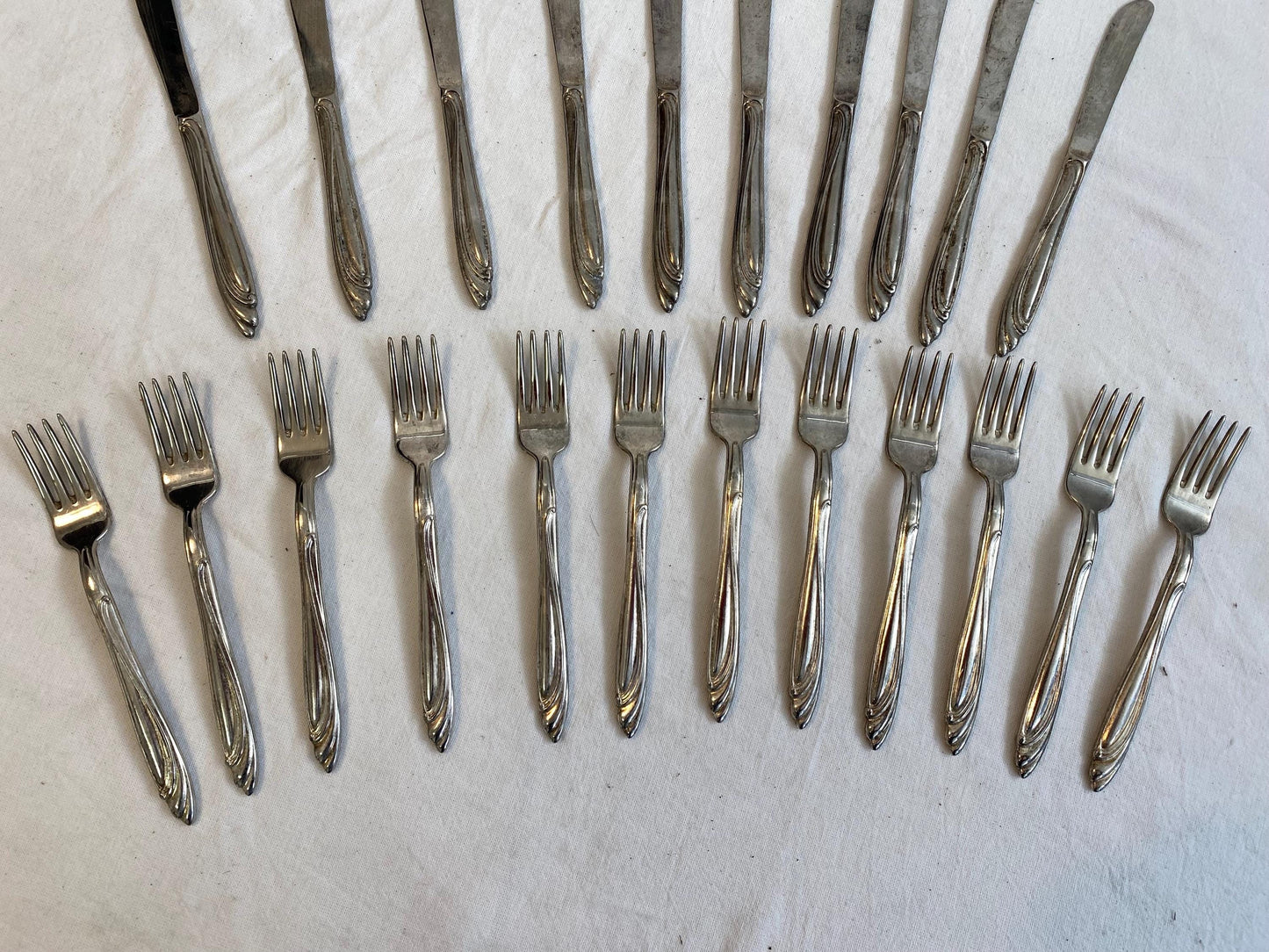 Servizio Completo di Posate Vintage in Argento 800 per 6 Persone + Pezzi Extra