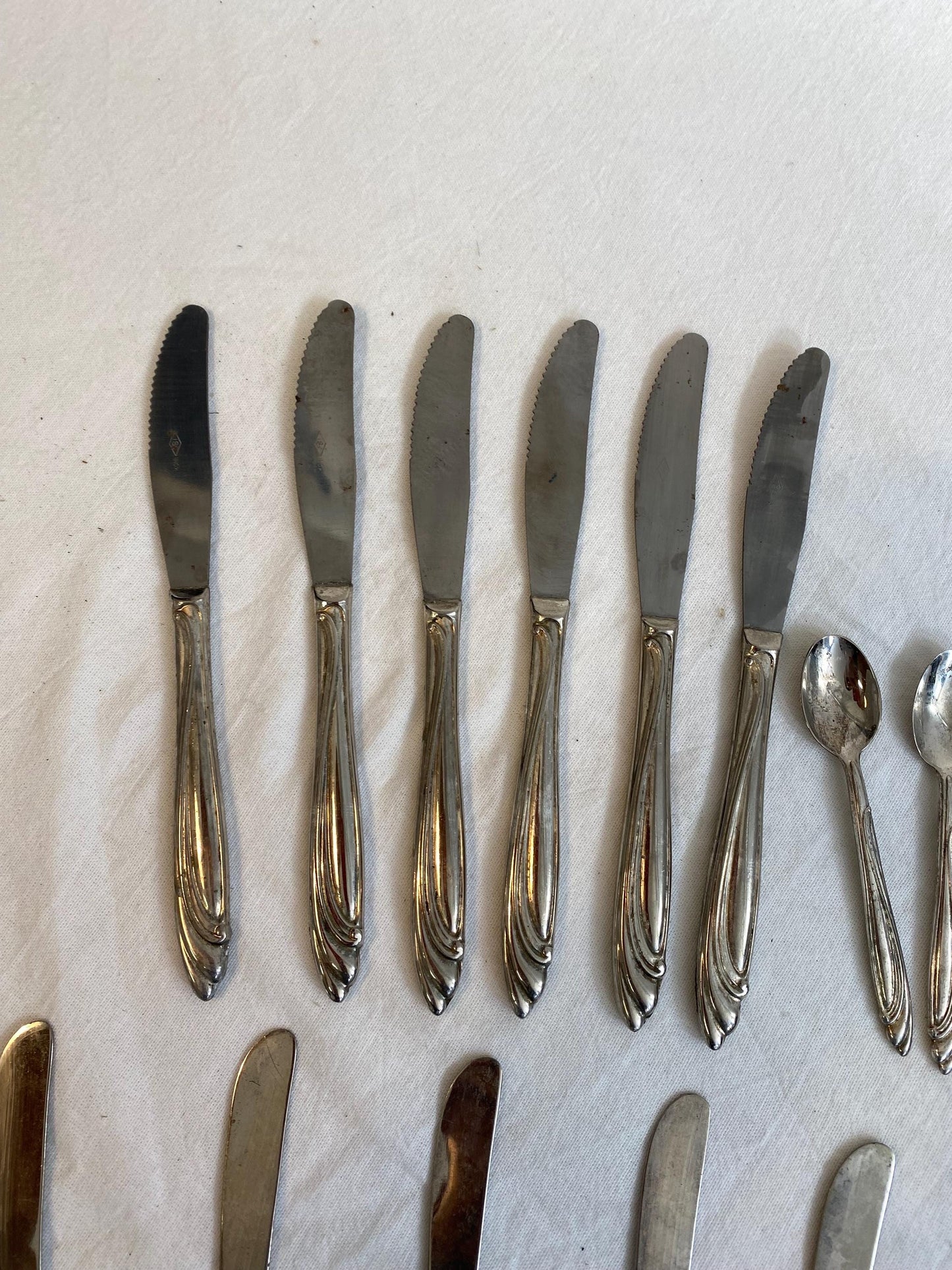 Servizio Completo di Posate Vintage in Argento 800 per 6 Persone + Pezzi Extra