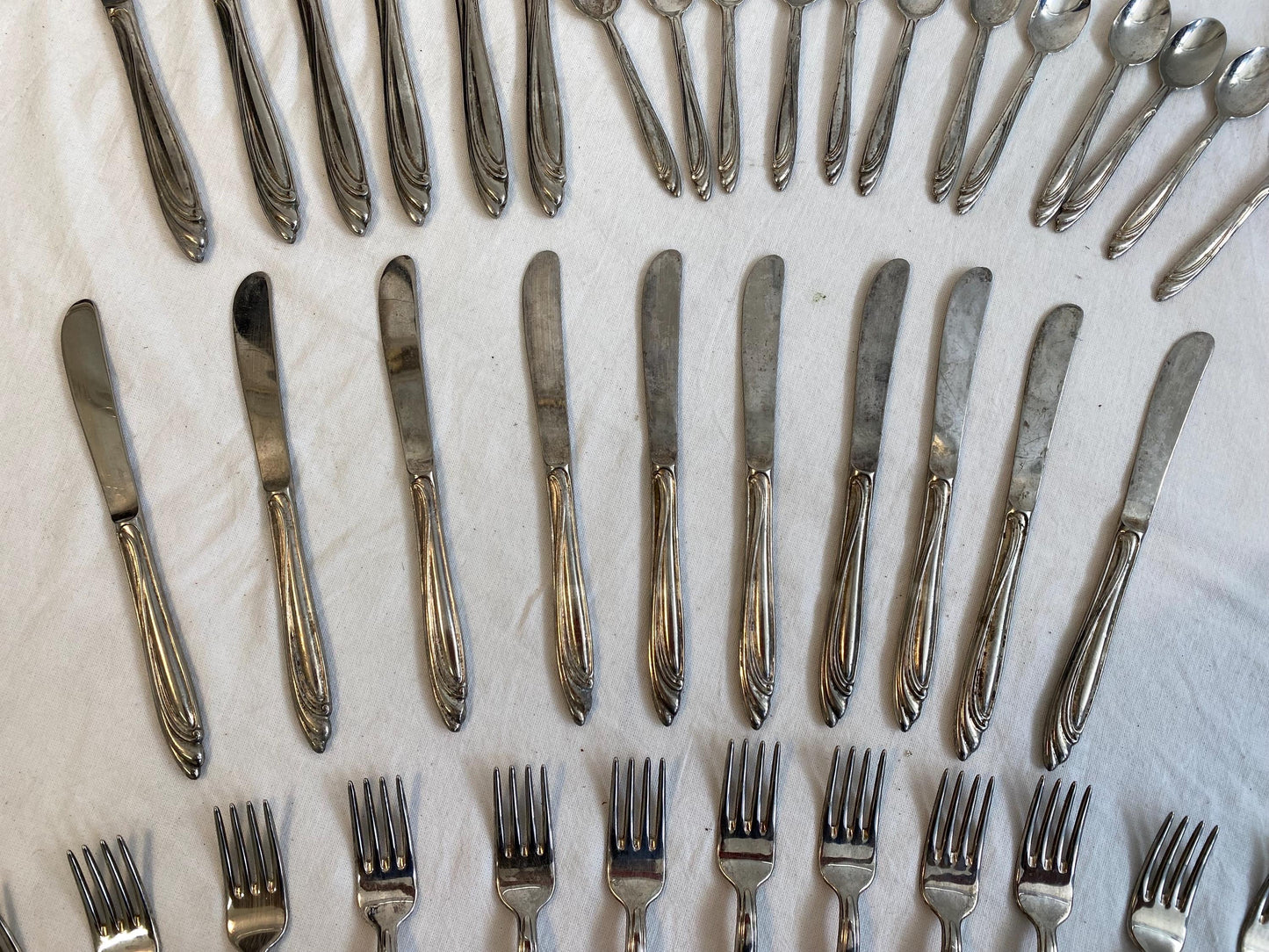Servizio Completo di Posate Vintage in Argento 800 per 6 Persone + Pezzi Extra