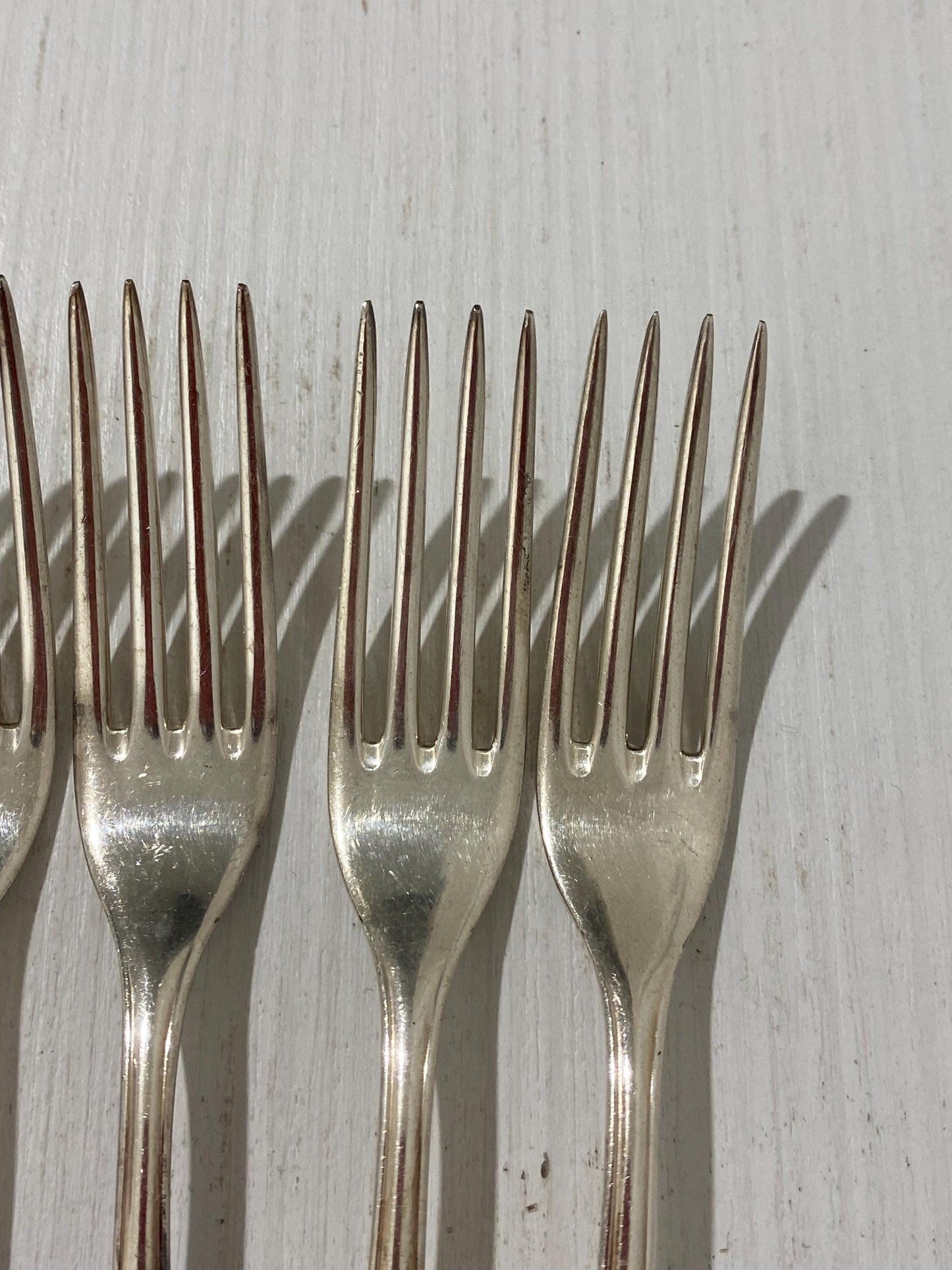 Set di 6 Forchette Vintage in Argento Placcato Bruckmann 90
