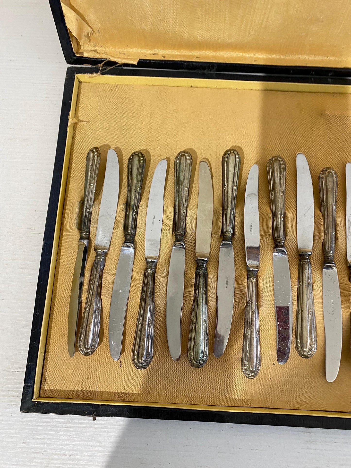 Servizio di Posate per 12 Persone Vintage Argento 800 lama acciaio Solingen
