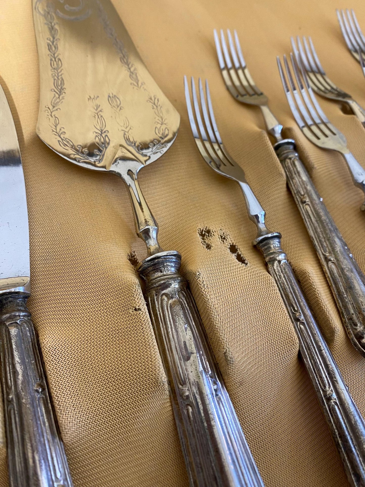 Servizio di Posate per 12 Persone Vintage Argento 800 lama acciaio Solingen
