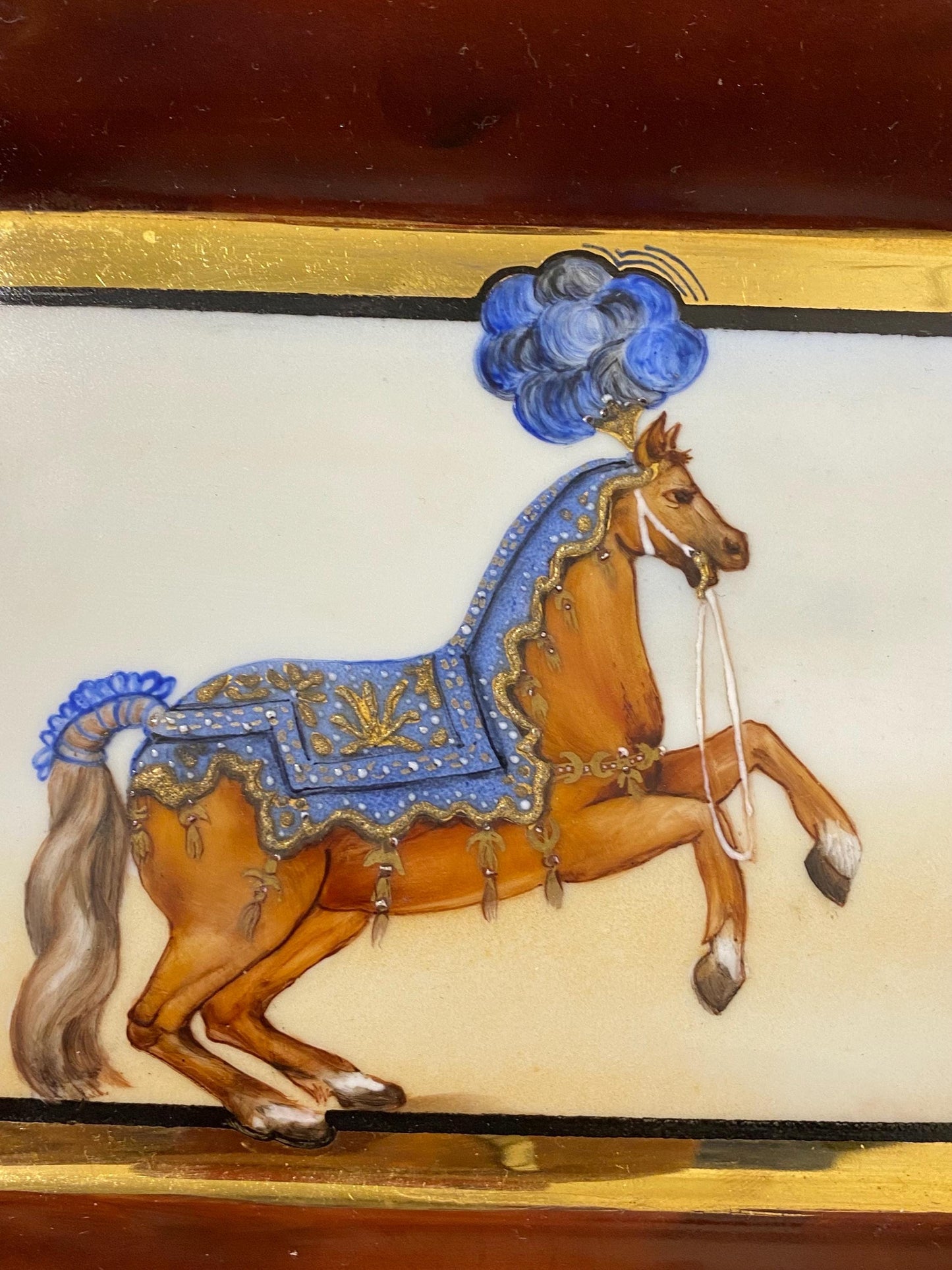Portacenere Dipinto a Mano "Bianca Maria" - Porcellana Italiana Vintage - 19,50x16x4 cm (7.7"x6.3"x1.6")