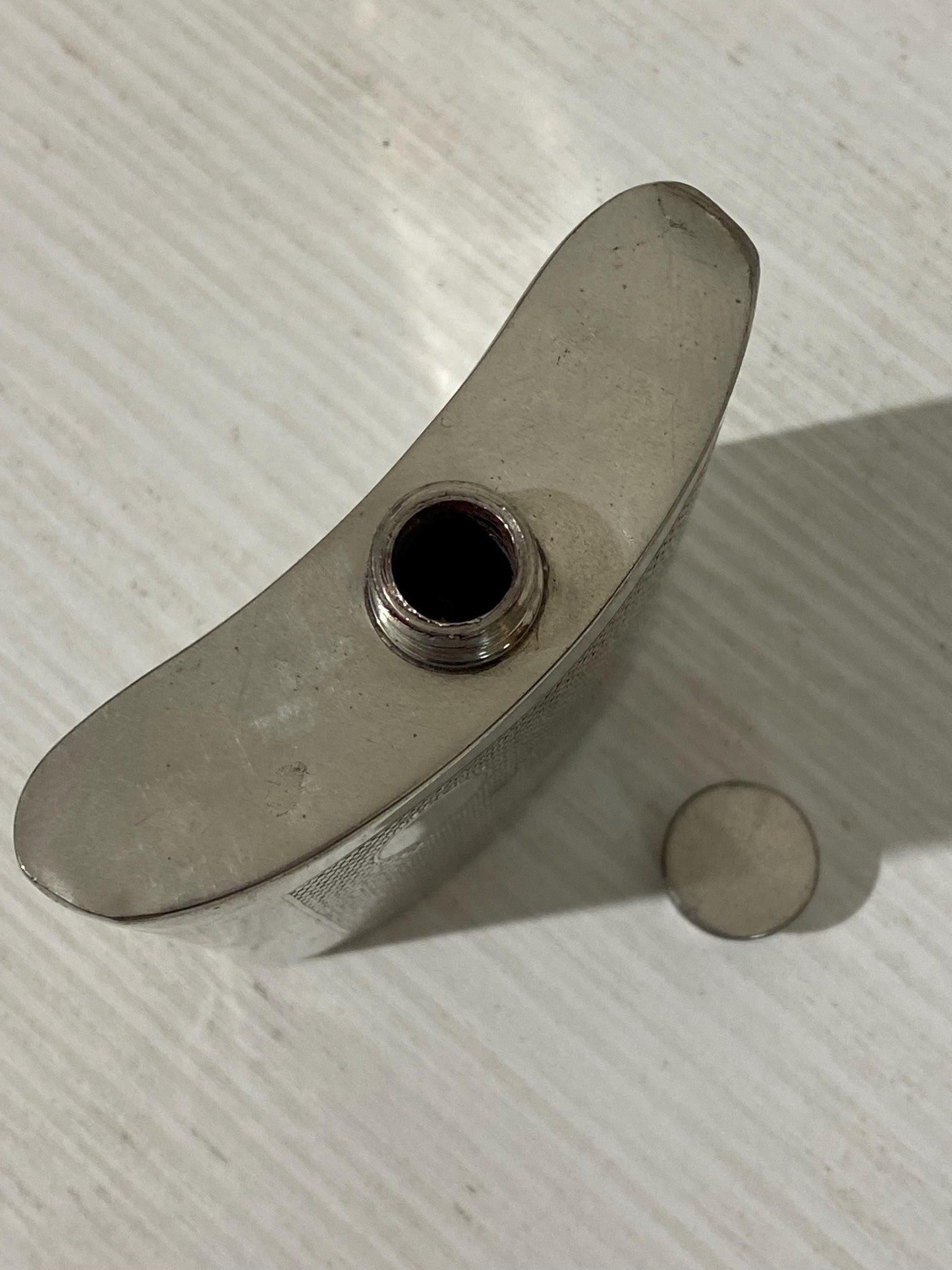 Antica Fiaschetta da Tasca o per viaggio in Argento Placcato ottimo per liquori - Kelemer Sheffield 6oz - 12,5x9x2,5 cm (4.9" x 3.5" x 0.9")