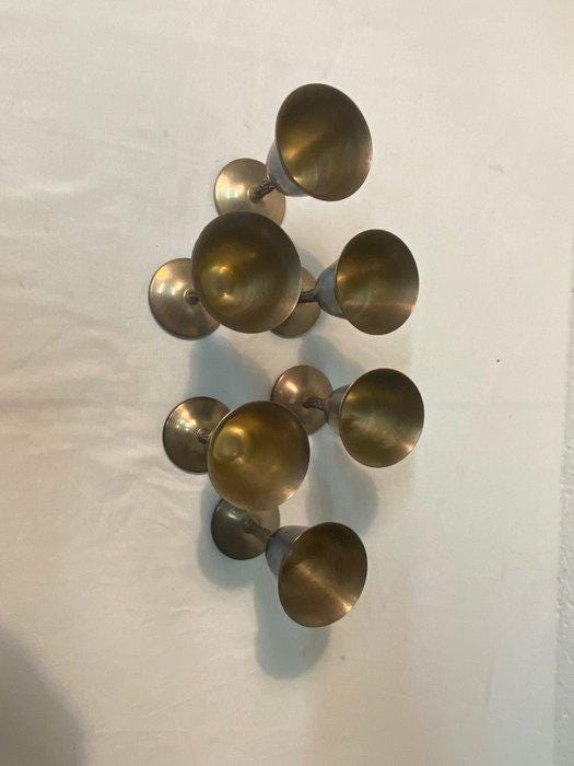 Set di Sei Calici in Argento Placcato - Eleganza Vintage per Occasioni Speciali