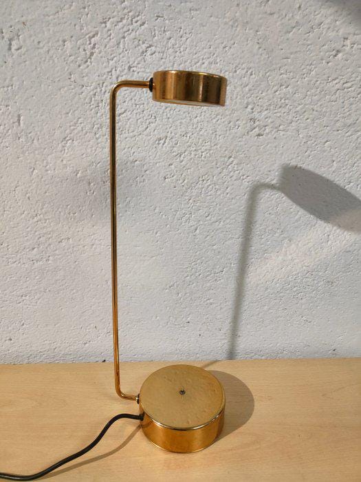 Lampada da Tavolo Vintage in Ottone Dorato con Due Intensità Luminose - 52,5x18,5x14,5 cm