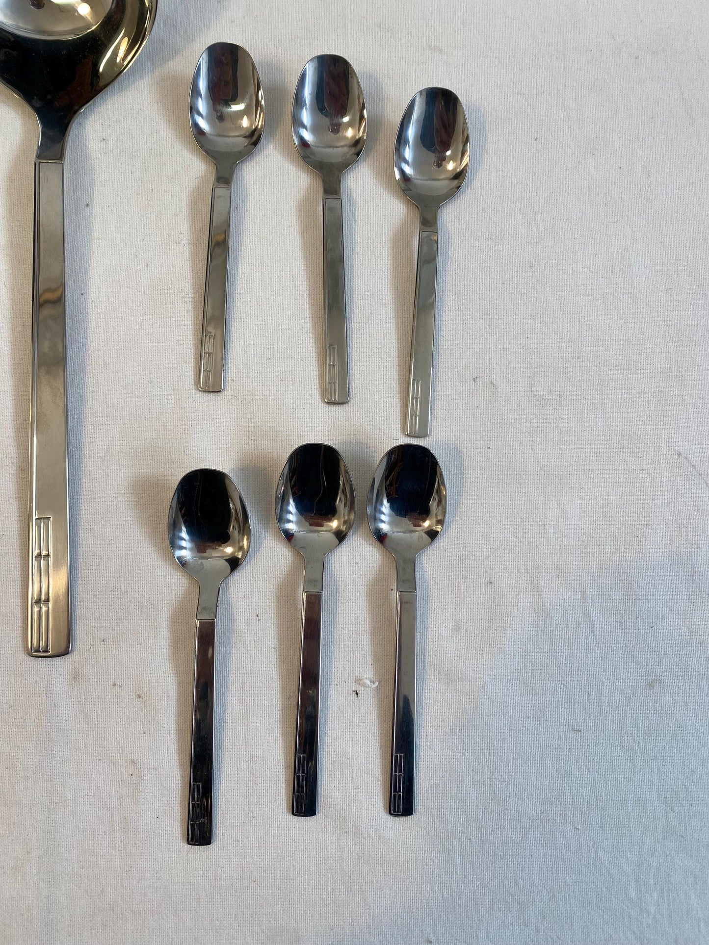 Set di Posate Pinti Inox 18/10 - 12 Cucchiaini e Mestolo - Alta Qualità Made in Italy