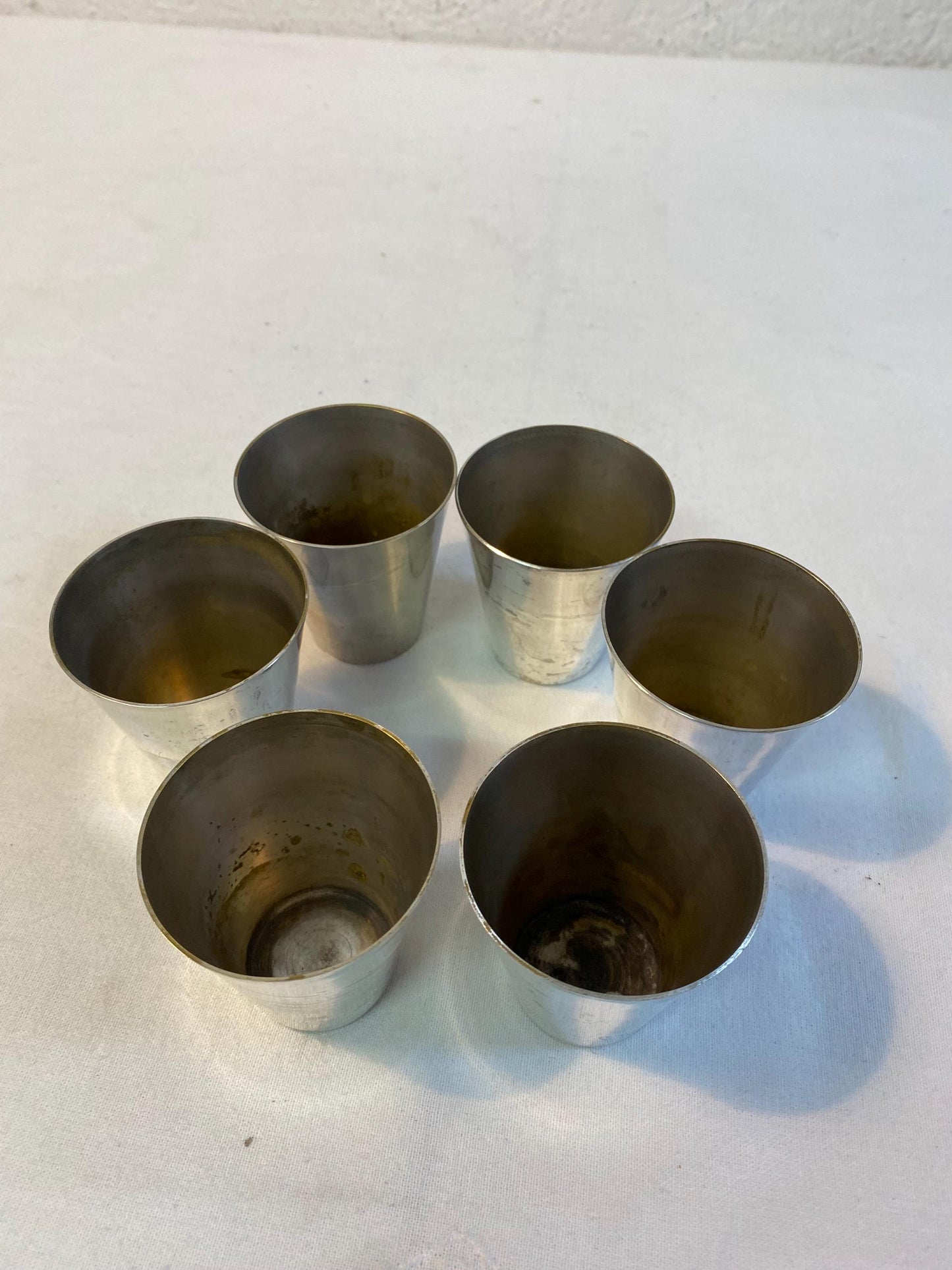 Bicchieri Placcati Argento Set 6 Pezzi - Eleganti e Versatili per Uso o Decorazione