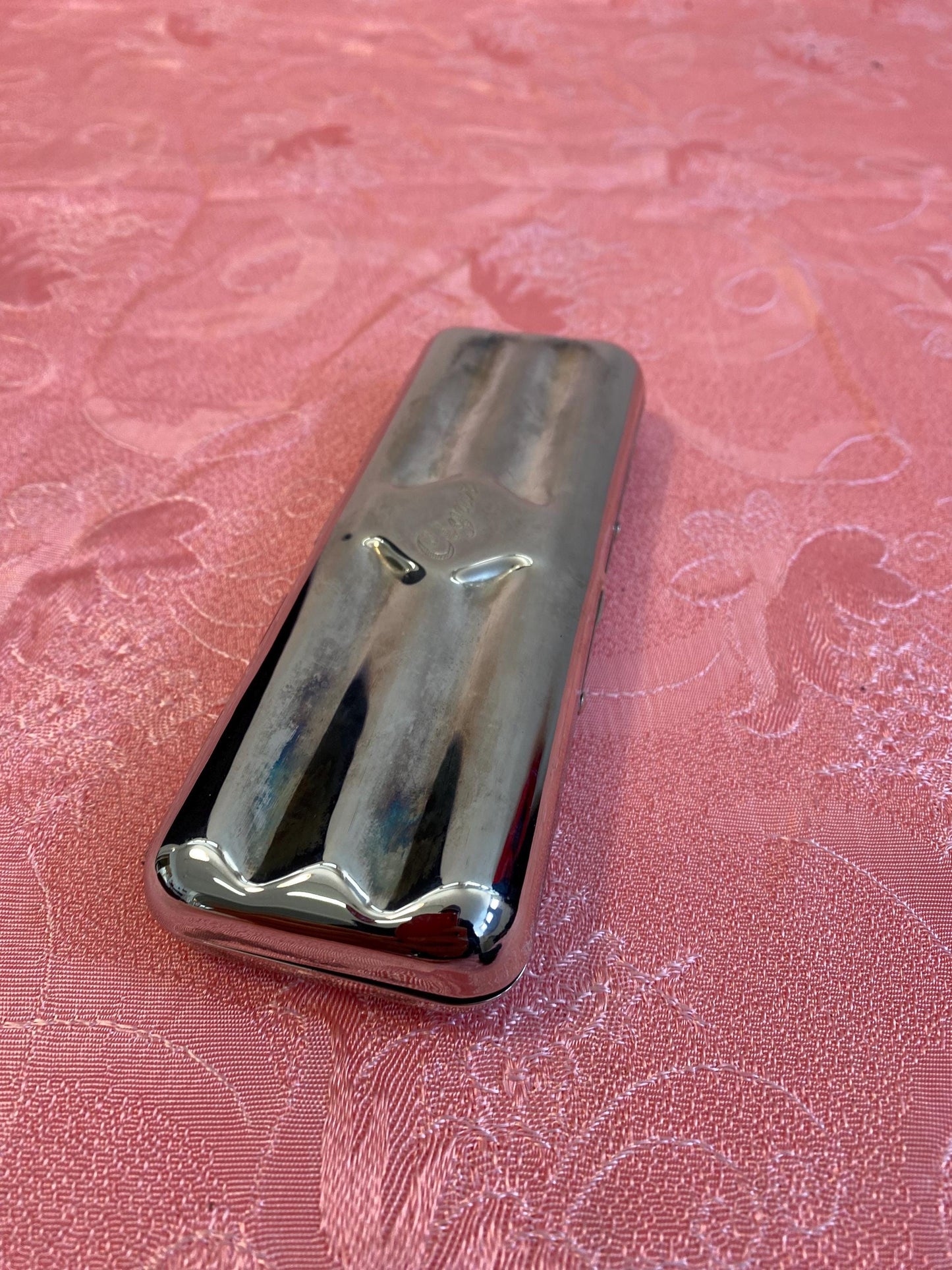 Antico Portasigari Raro Placcato Argento con Tagliasigari in Argento 925 - Elegante da Collezione