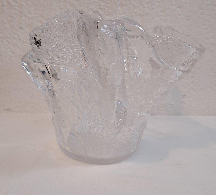 Vaso Vintage in Vetro Anni '70 a Forma di Fazzoletto - Elegante e Unico