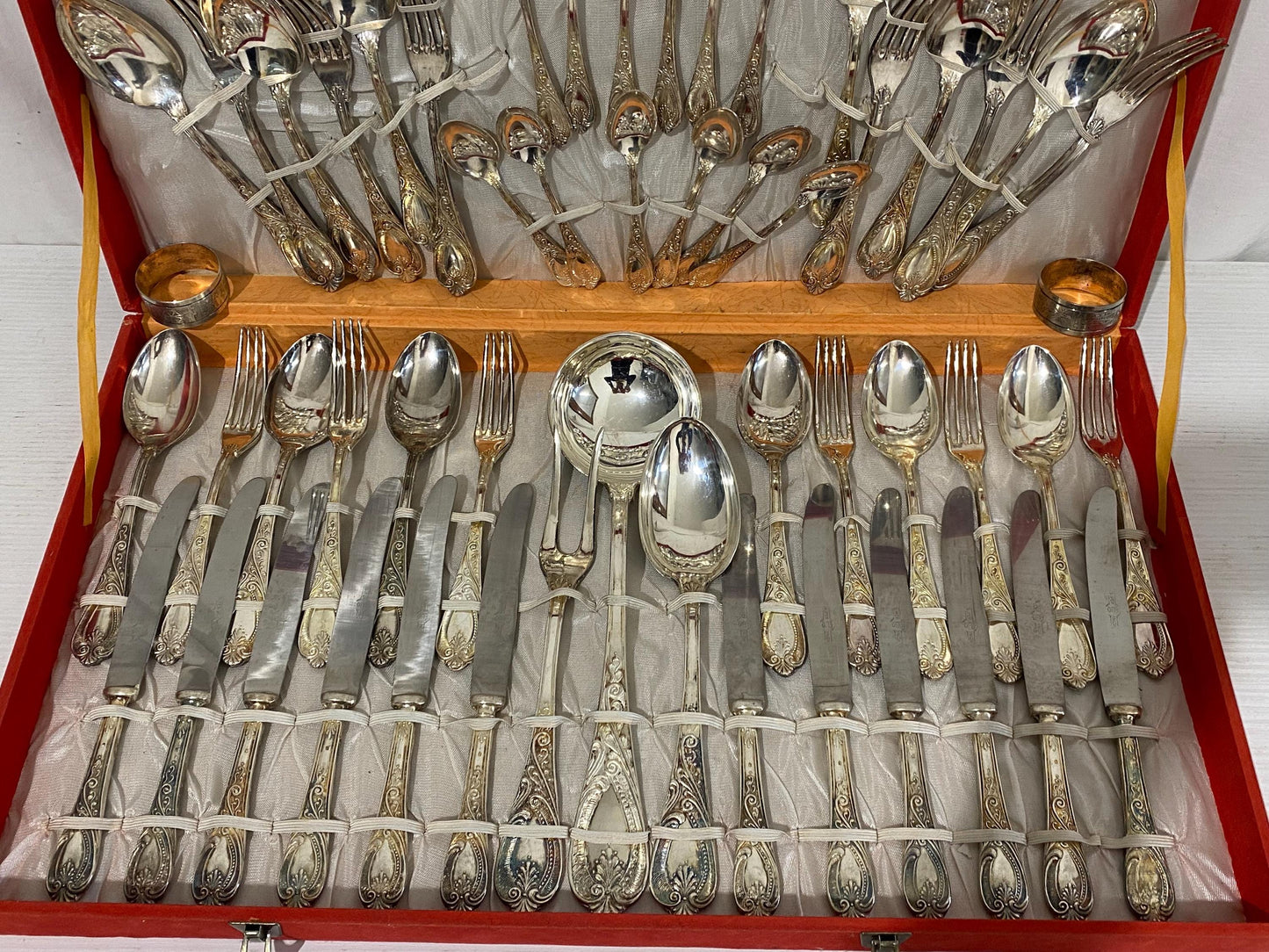 Servizio di Posate Vintage in Argento 800 Placcato, 48 Pezzi con Scatola Originale e Accessori