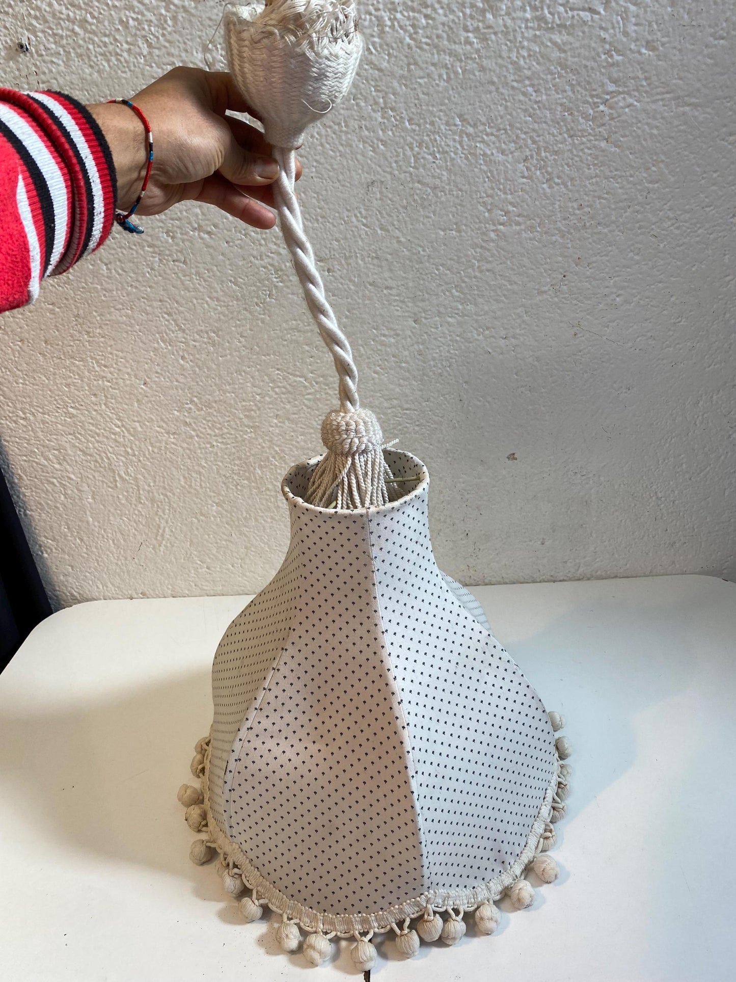 Paralume Vintage in Tessuto con Nappe Elegante Copri lampada a Sospensione (70 cm)