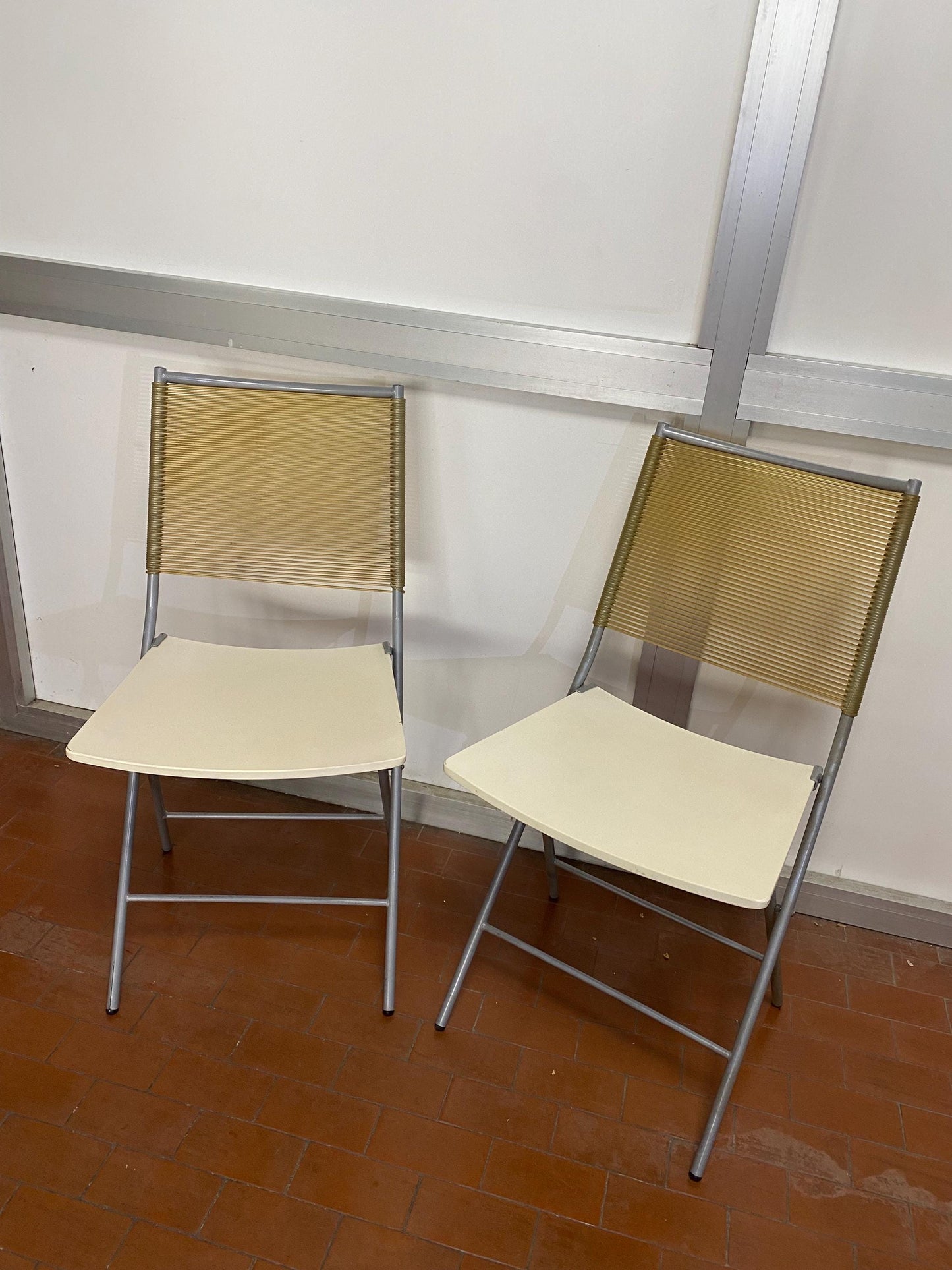 Coppia sedie FOLD design Emilio Nanni per Fly Line Anno 2000 82x38x50 cm Stile Postmoderno Italiano