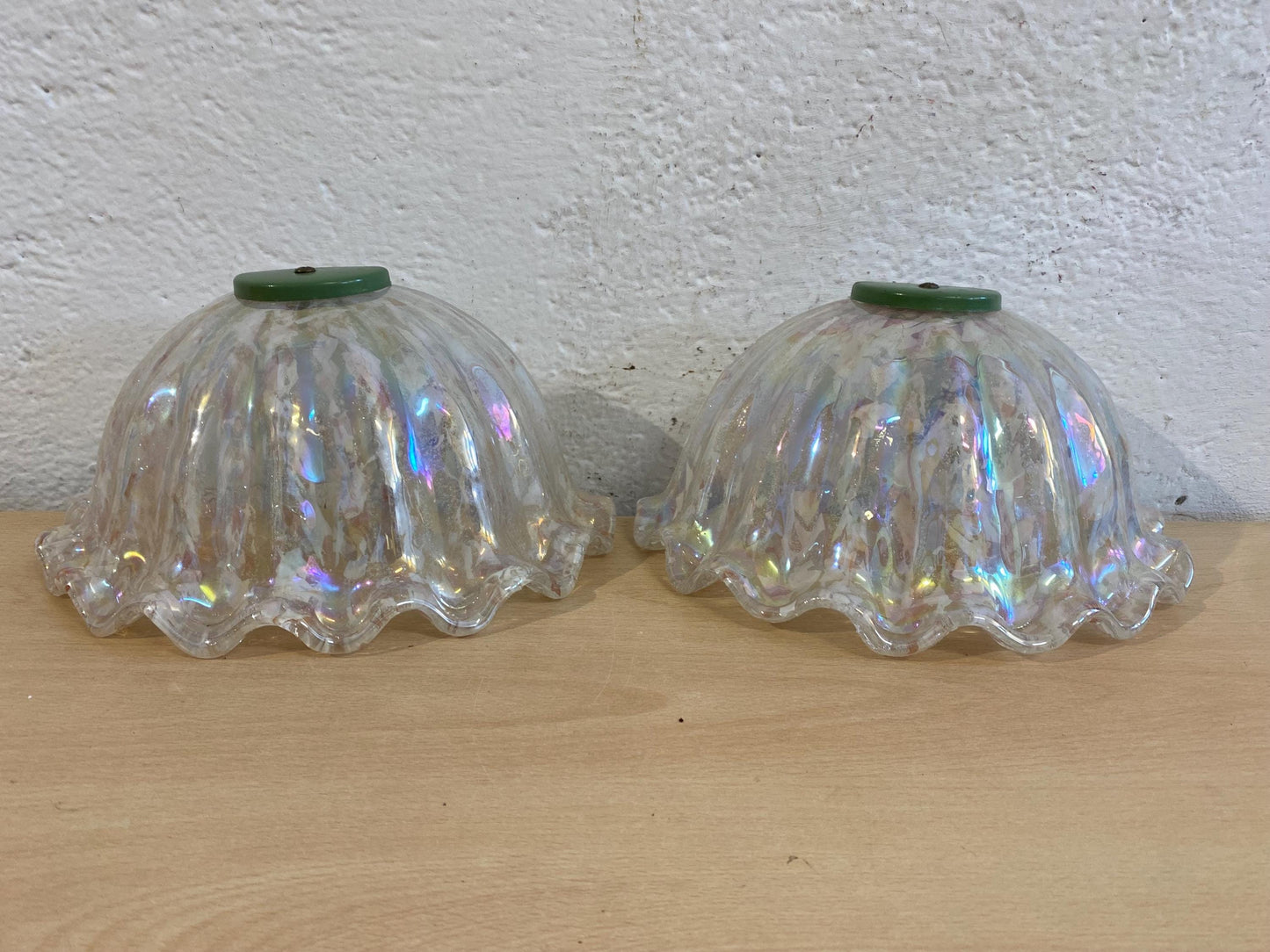 Coppia di Applique in Vetro di Murano Vintage a Forma di Mezza Luna - Eleganza e Fascino per la Tua Illuminazione