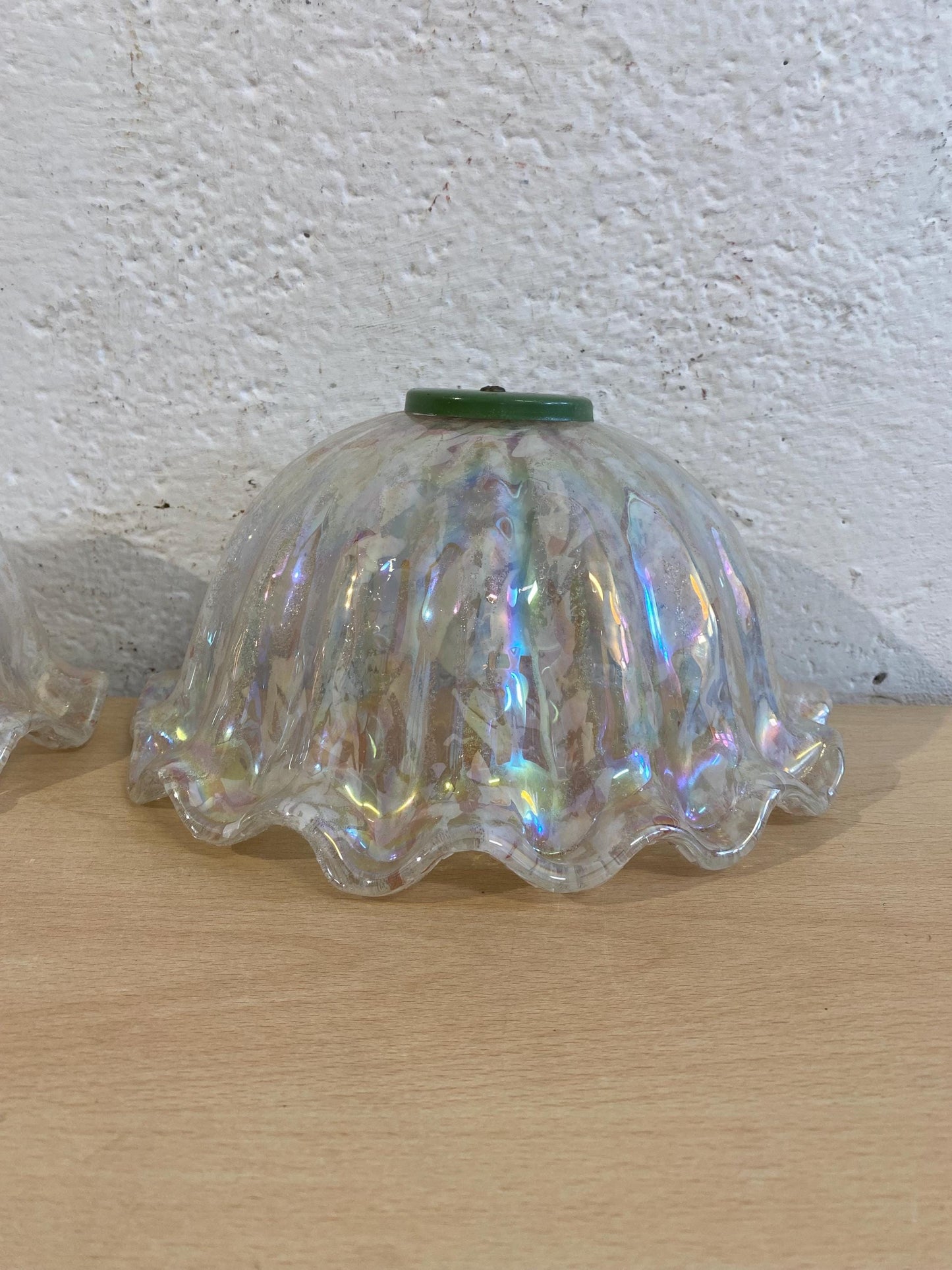 Coppia di Applique in Vetro di Murano Vintage a Forma di Mezza Luna - Eleganza e Fascino per la Tua Illuminazione