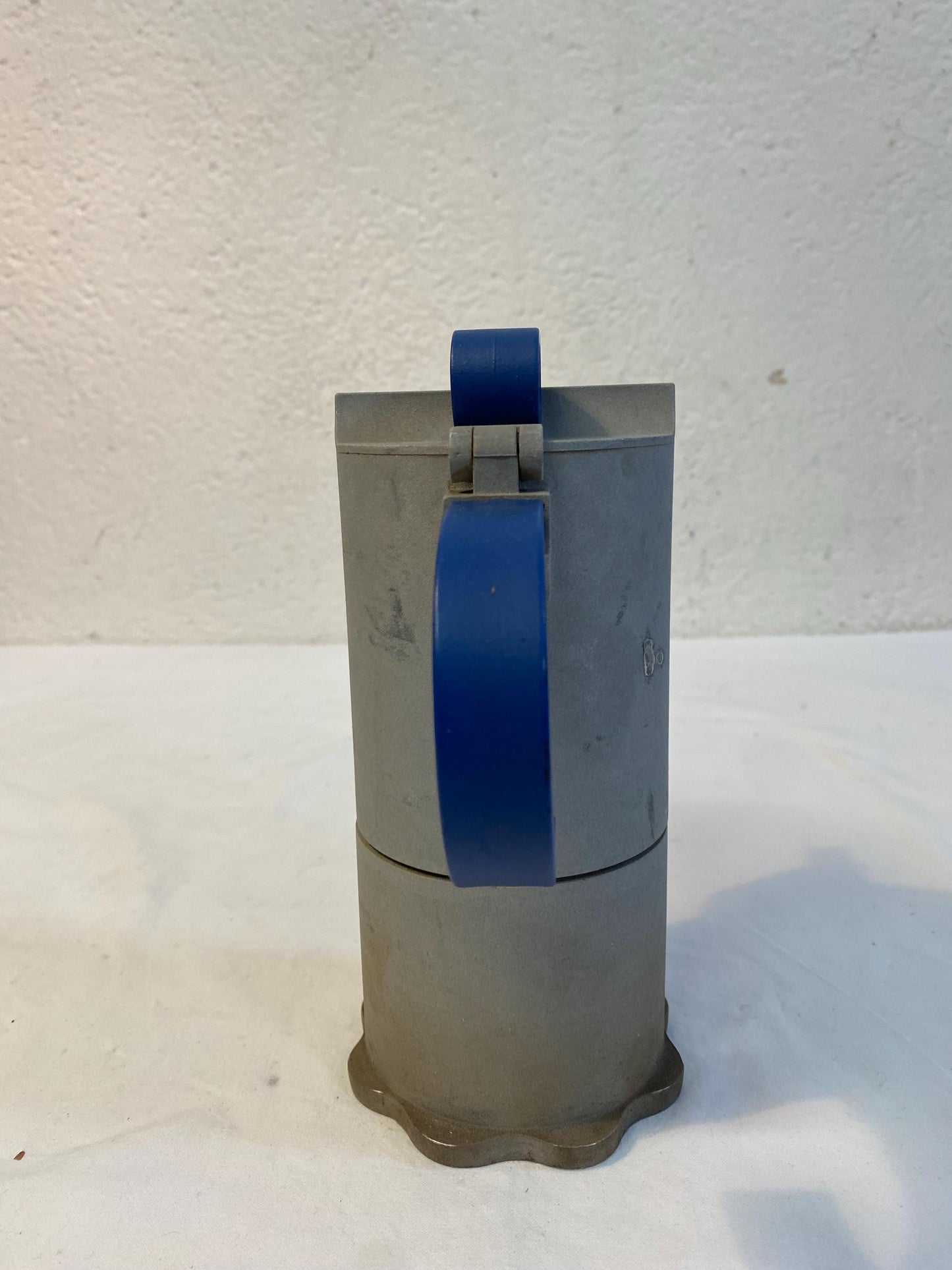 Vintage ECO coffee maker Made in Italy modern design 90s blue handle collectible aluminum moka