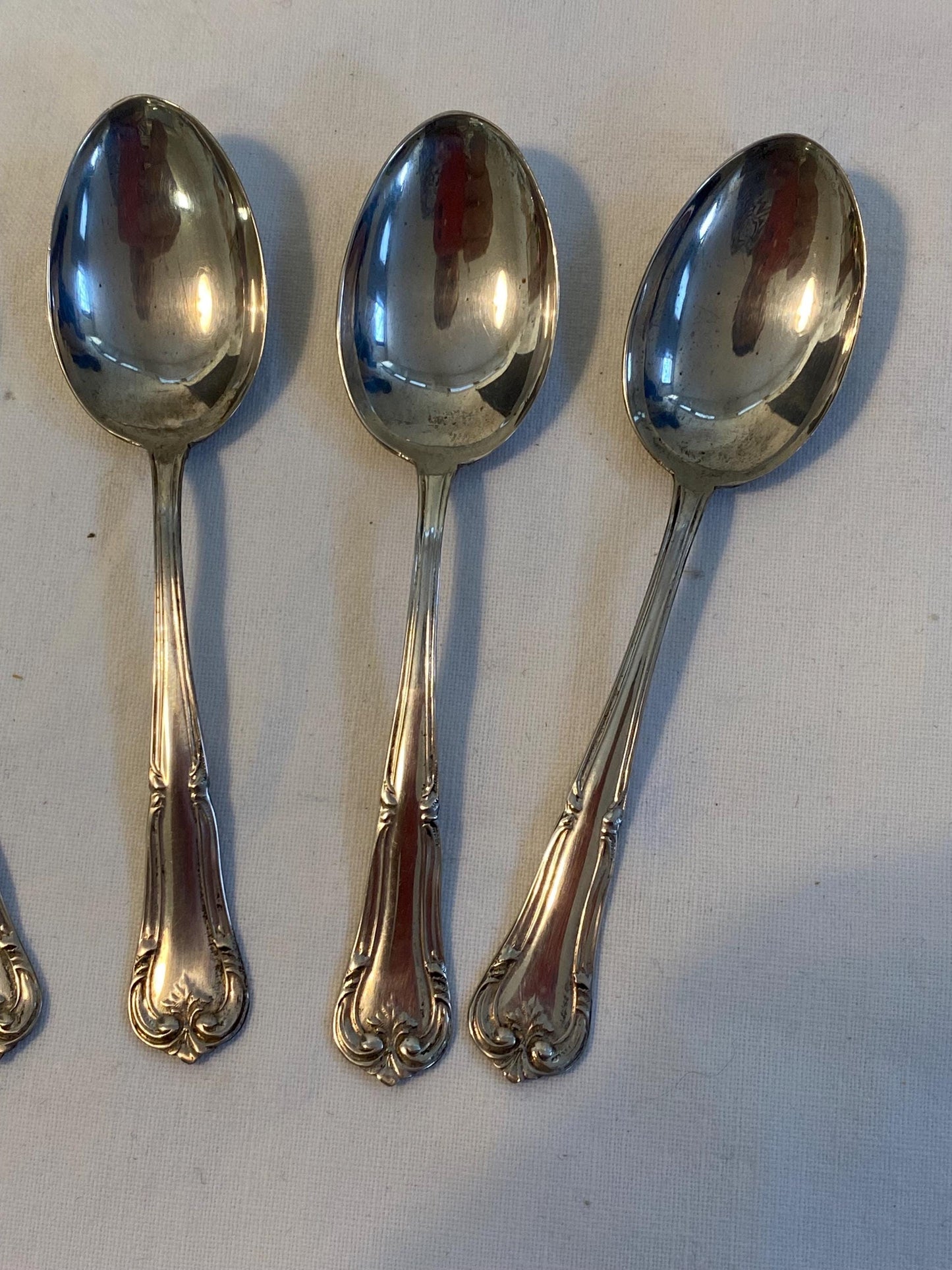 Set 6 cucchiaini vintage argento 800 in scatola originale 10 cm posate da collezione eleganti rétro, regalo apprezzato per amanti del caffe