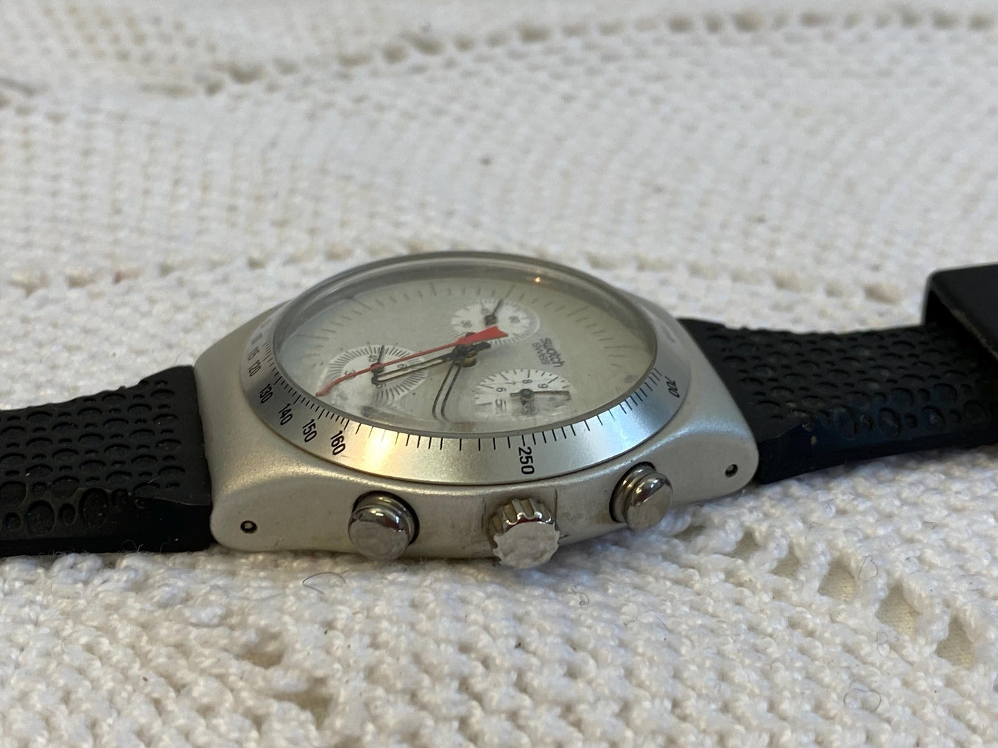 Orologio Swatch Irony Chronograph “Speed Up 1995, cronografo vintage anni 90 4 cm/1.57 in, alluminio Swiss Made raro