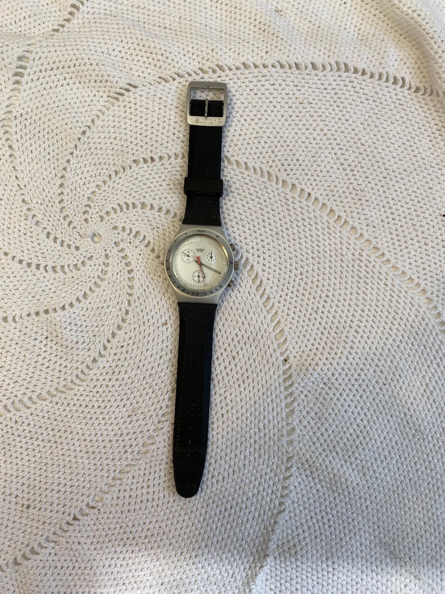 Orologio Swatch Irony Chronograph “Speed Up 1995, cronografo vintage anni 90 4 cm/1.57 in, alluminio Swiss Made raro