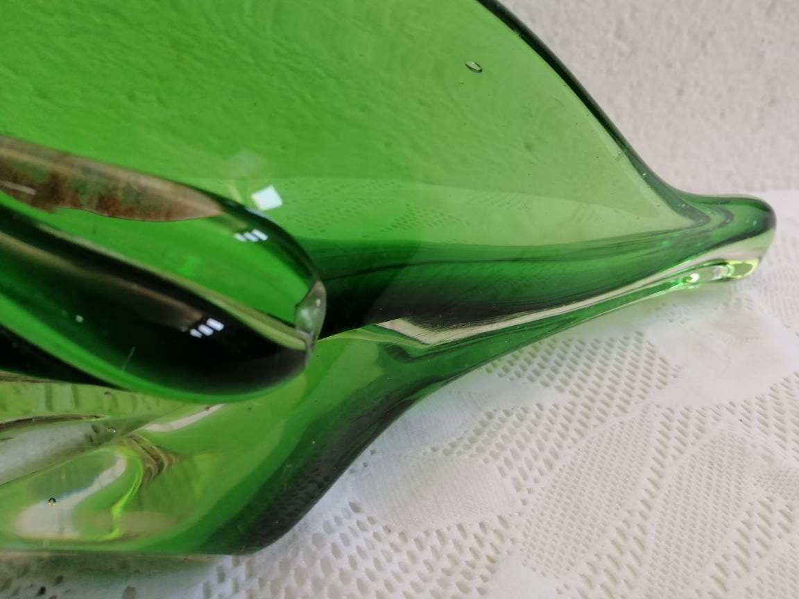 Centrotavola, Vetro di Murano, Lavorato a Mano, Anni '50, Design Vintage, Buone Condizioni, Arte del Vetro