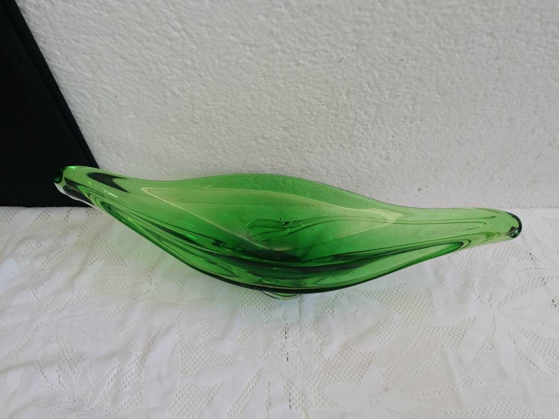 Centrotavola, Vetro di Murano, Lavorato a Mano, Anni '50, Design Vintage, Buone Condizioni, Arte del Vetro