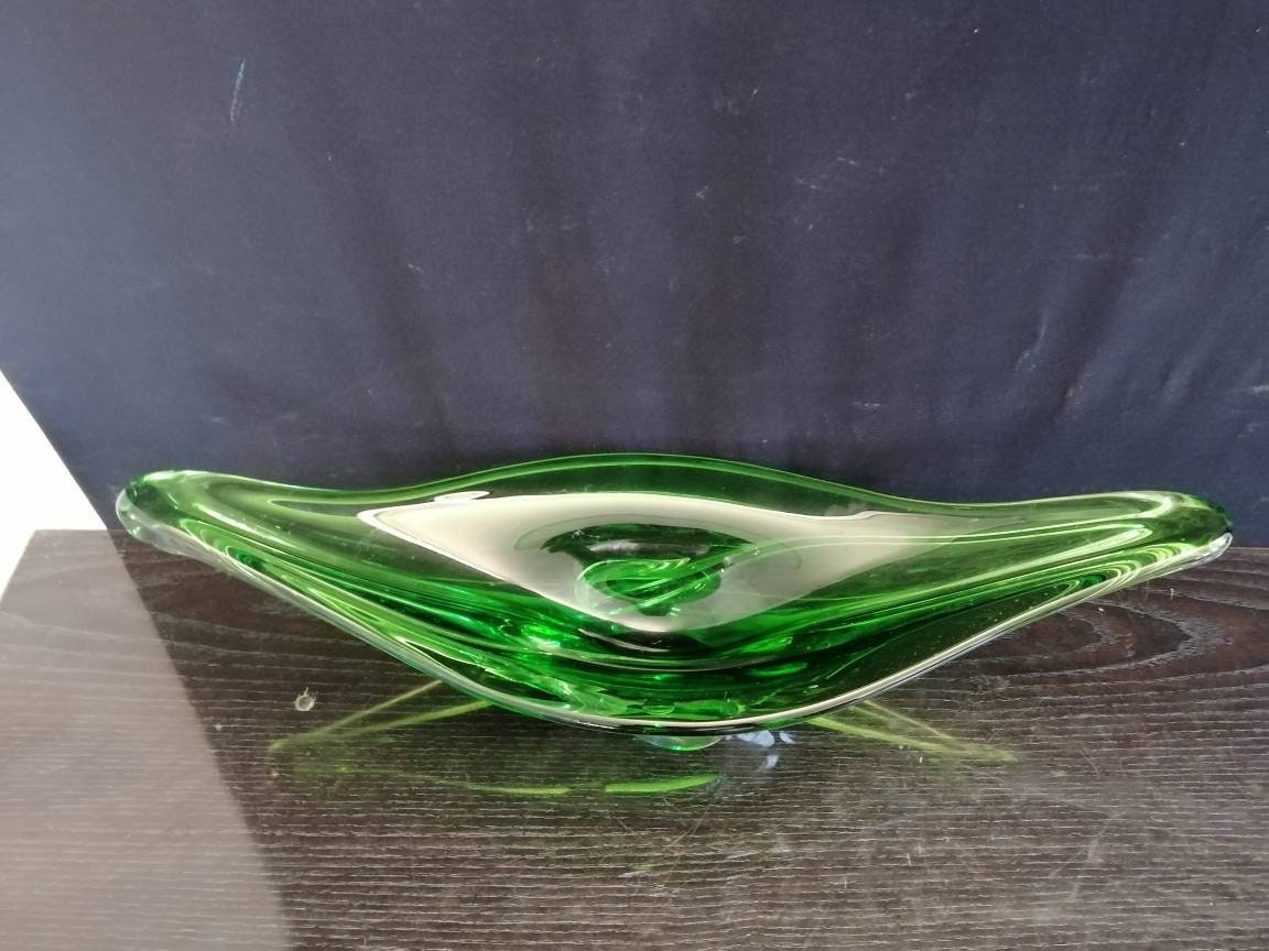 Centrotavola, Vetro di Murano, Lavorato a Mano, Anni '50, Design Vintage, Buone Condizioni, Arte del Vetro