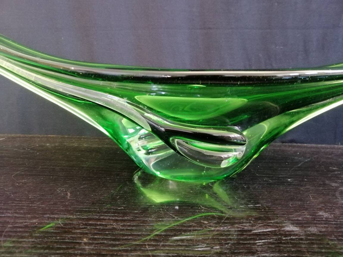 Centrotavola, Vetro di Murano, Lavorato a Mano, Anni '50, Design Vintage, Buone Condizioni, Arte del Vetro