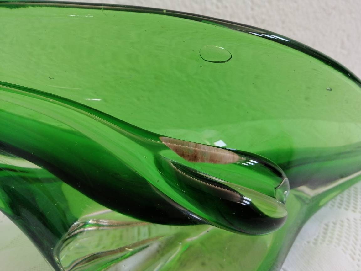 Centrotavola, Vetro di Murano, Lavorato a Mano, Anni '50, Design Vintage, Buone Condizioni, Arte del Vetro