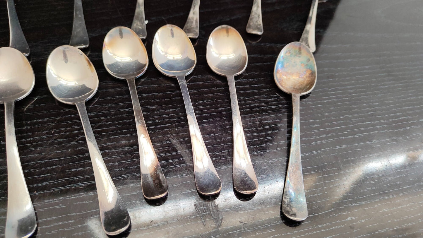 cucchiai da cucina 18 pz della marca italiana Sambonet degli anni '80 cucchiaini piccoli