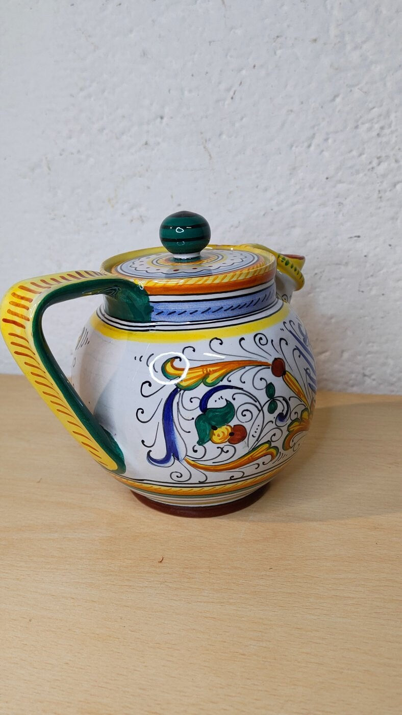 Teiera Deruta in Ceramica - Decorazione Artigianale Made in Italy