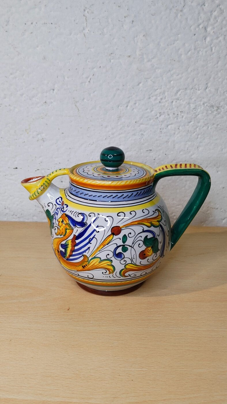 Teiera Deruta in Ceramica - Decorazione Artigianale Made in Italy